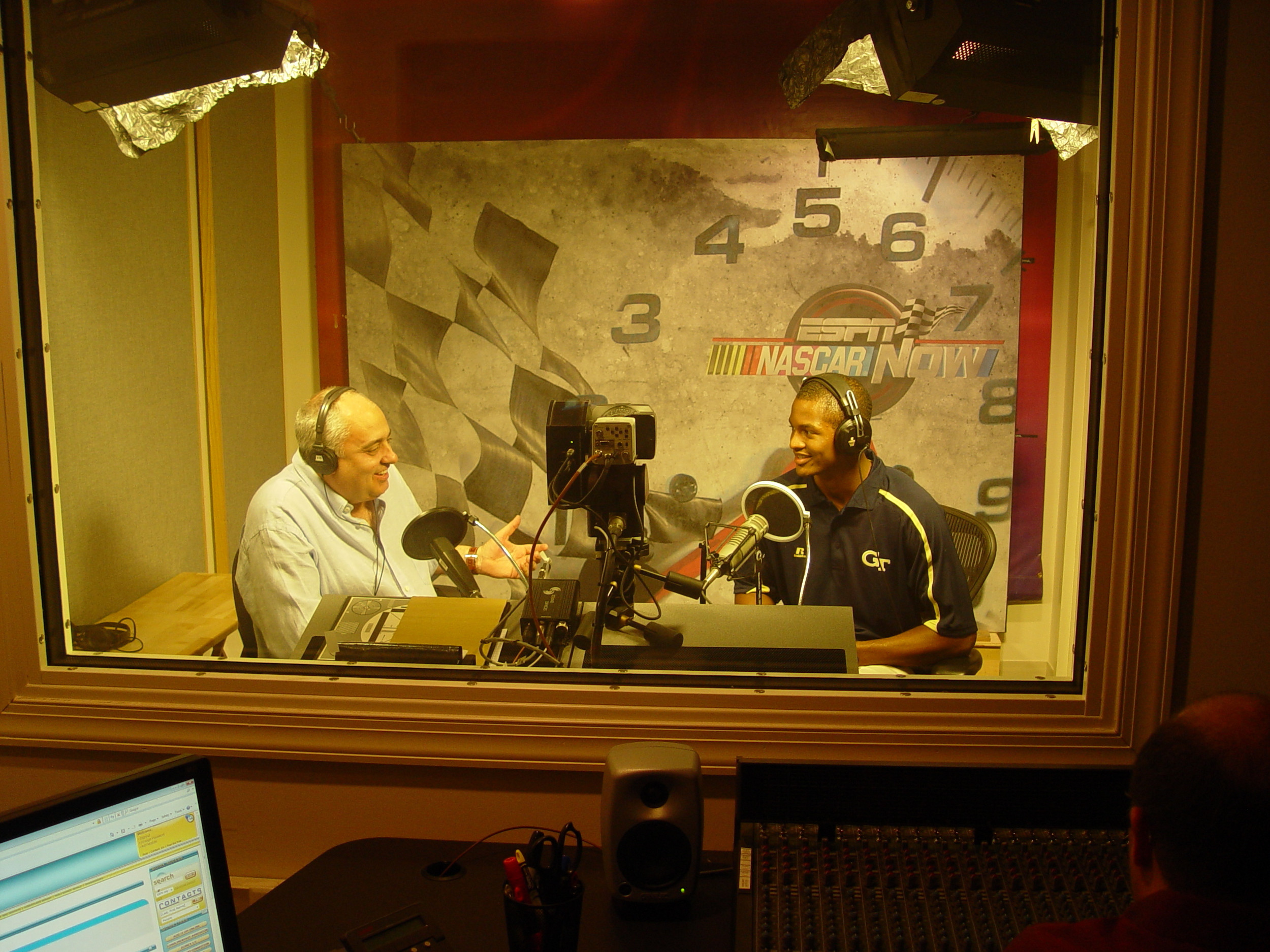 Mfon Udofia and Jason Morris at ESPNU during ACC Operation Basketball, October 19, 2011