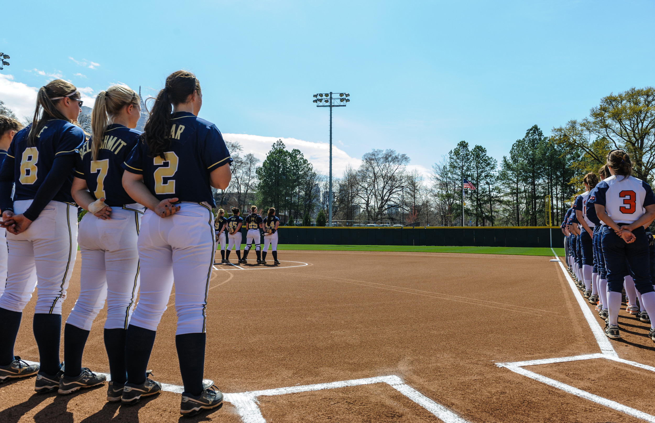Mewborn Field during the National Anthem