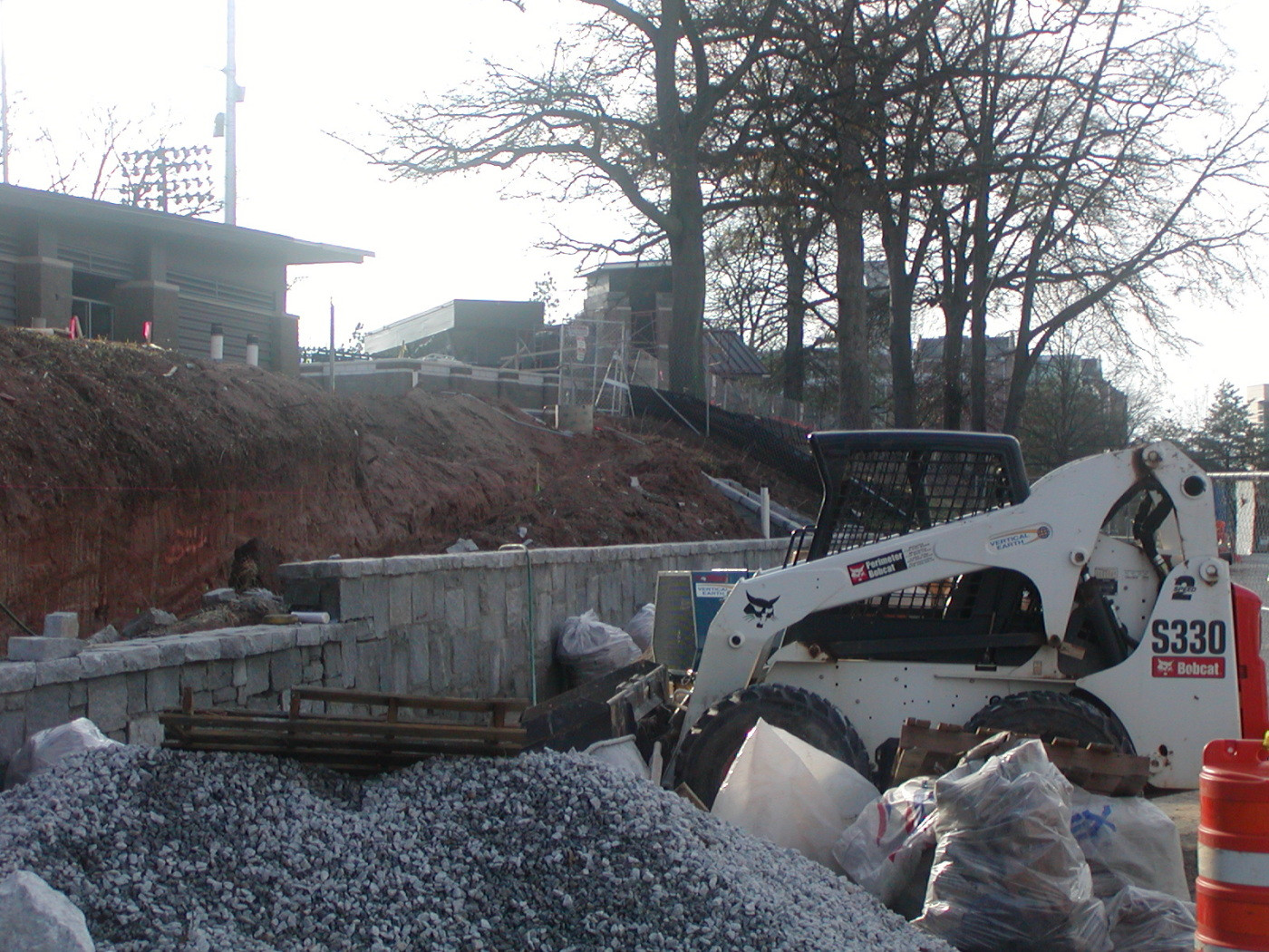 January 5, 2009 - Construction of sidewalk and stairway to ticket booth.