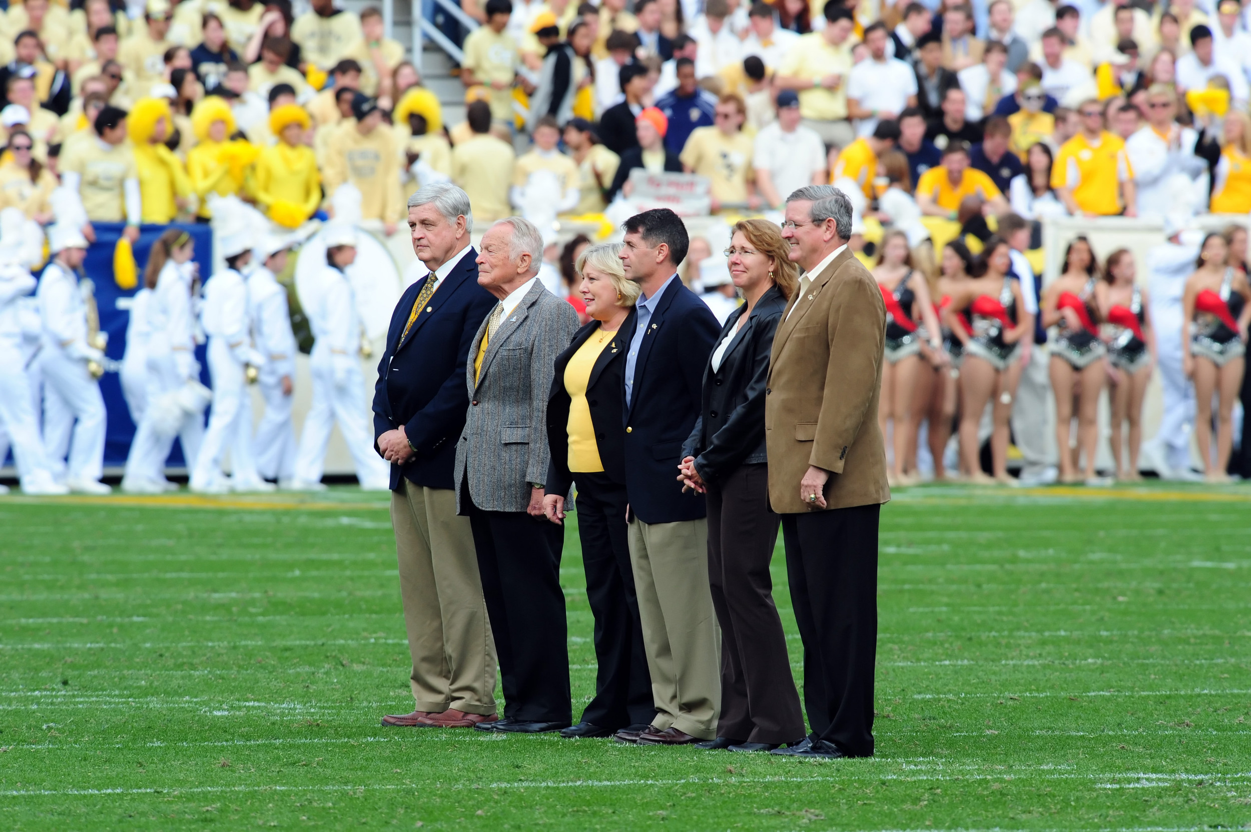 Less than 600 people in history have entered into space. 14 of them have been Georgia Tech graduates and they were honored at half time for their contributions.Georgia Tech vs GeorgiaAtlanta, GANovember 26, 2011Photos by David Johnson/LensEffects