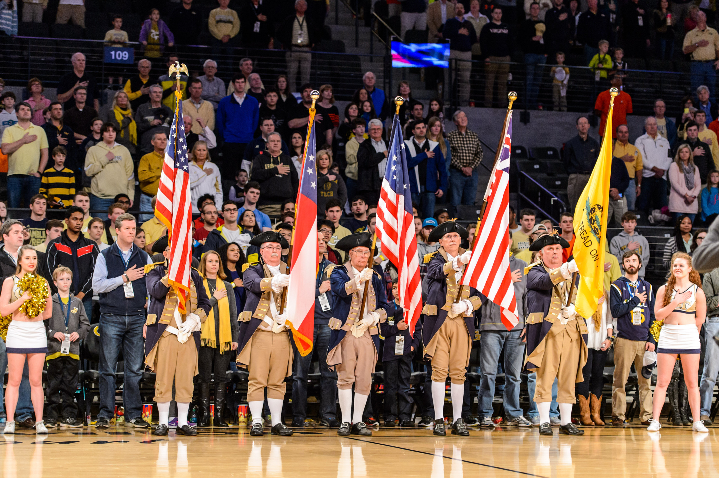 The Sons of the American Revolution present the Colors.