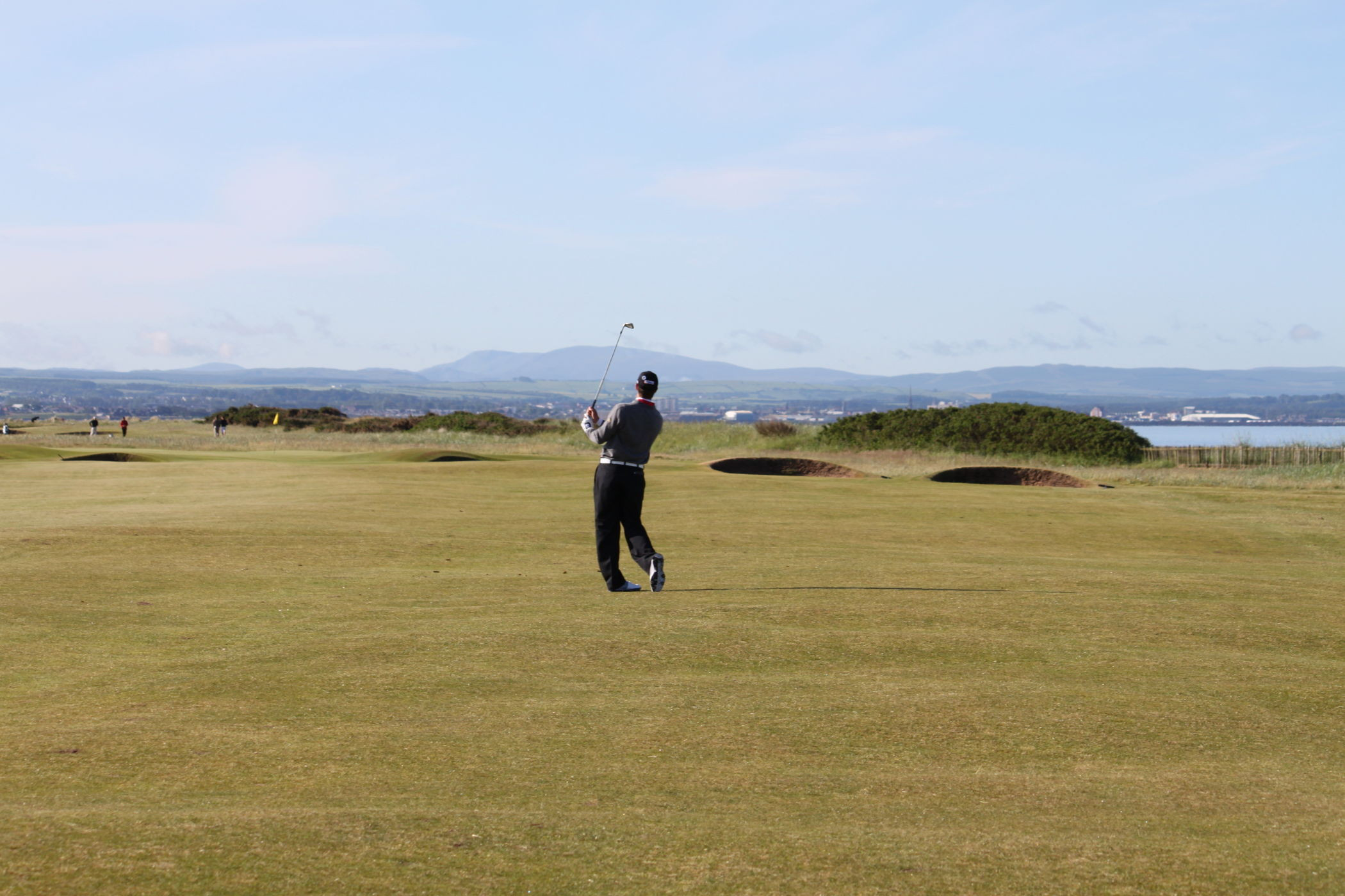 James White on the first fairway during his first round of the British Amateur at Royal Troon - June 18, 2012