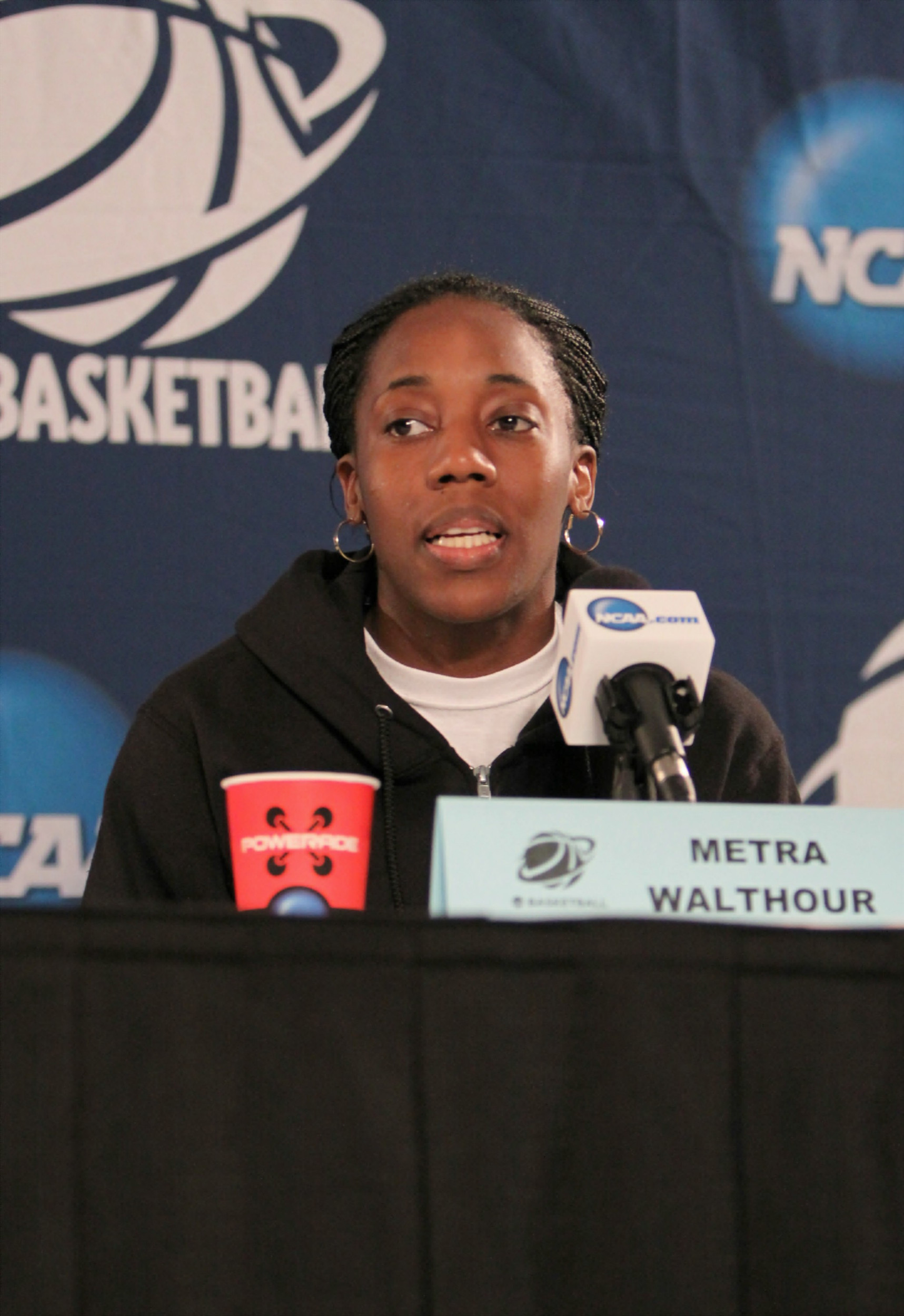 Metra Walthour in 2012 Sweet 16 press conference