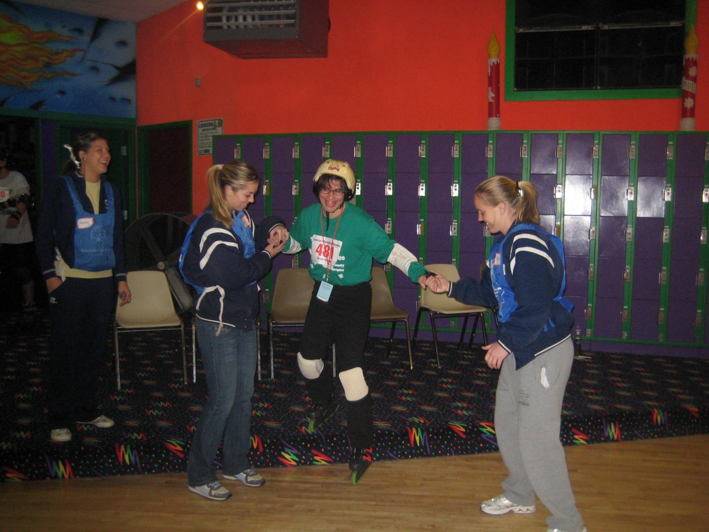 Softball team volunteers at the 2010 Special Olympics (Jan. 15-16, 2010).