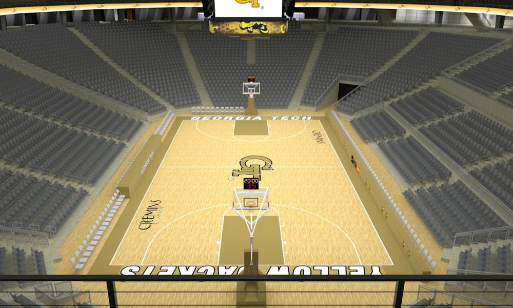 Latest interior renderings of the court in tMcCamish Pavilion - 12/19/11
