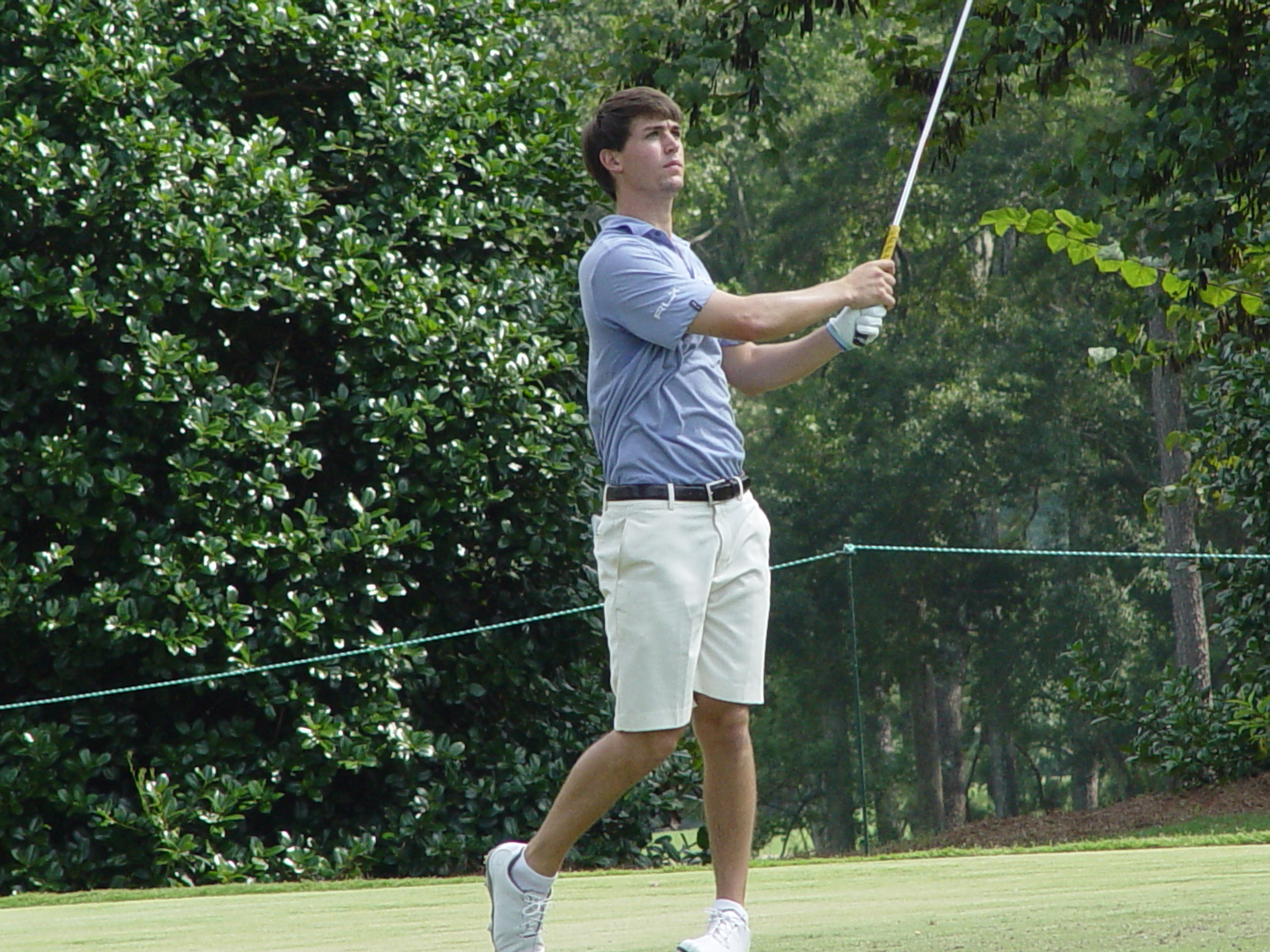 Ollie Schniederjans during the first round of the U.S. Amateur championship, Highlands Course, Atlanta Athletic Club, August 8, 2014