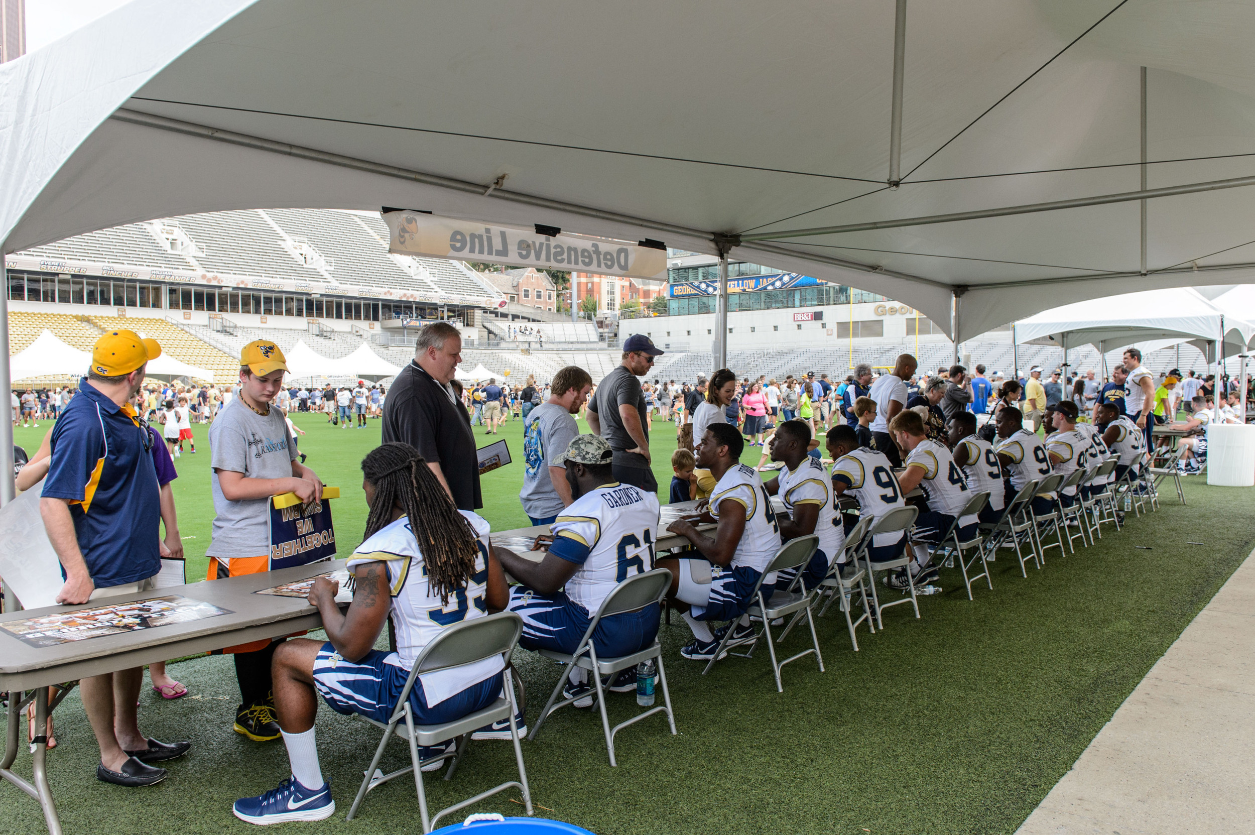 The D-line also draws a crowd