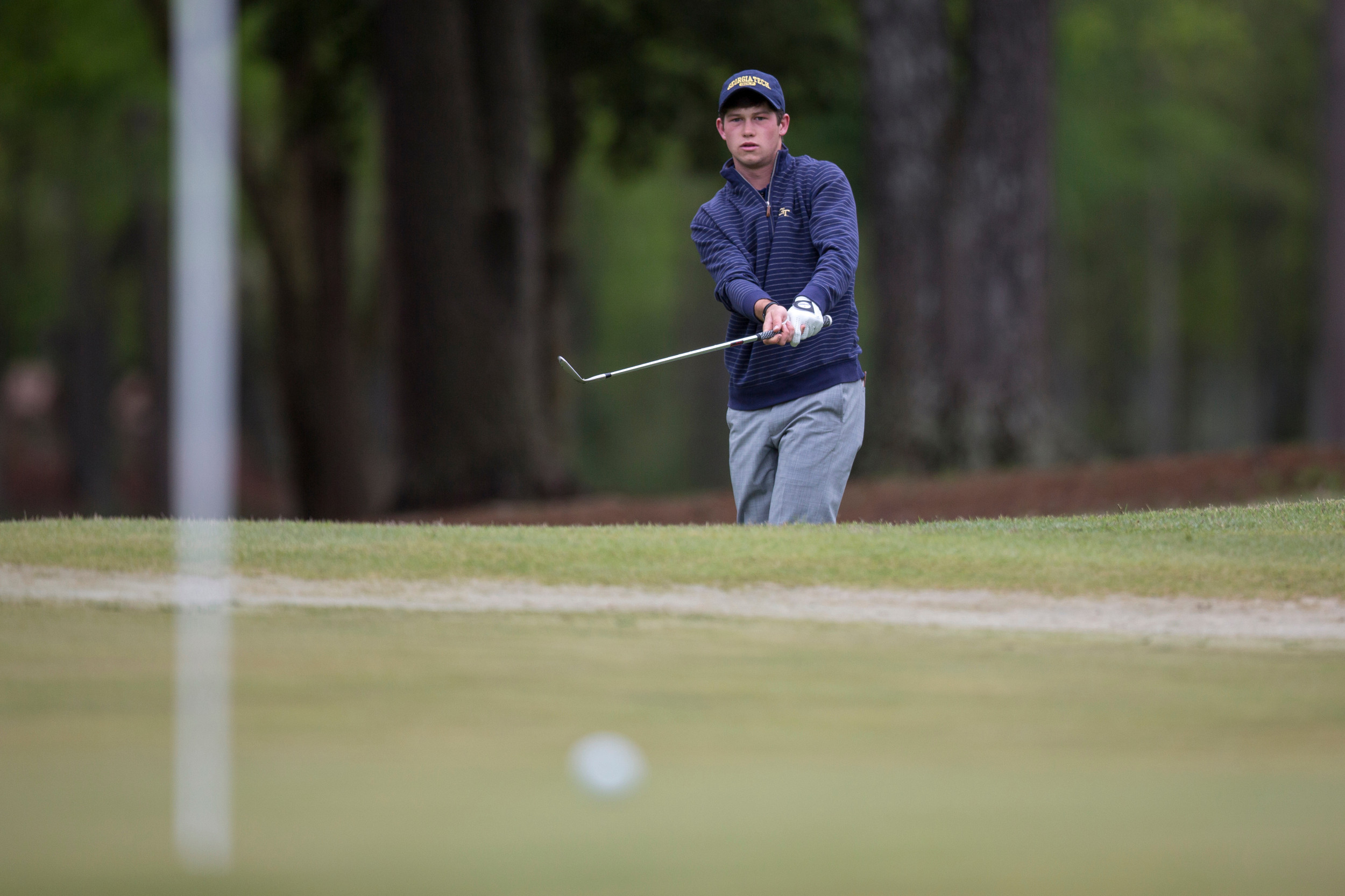 James Clark during the final round of the ACC Golf Championship, April 26, 2015, Old North State Club, New London, N.C.