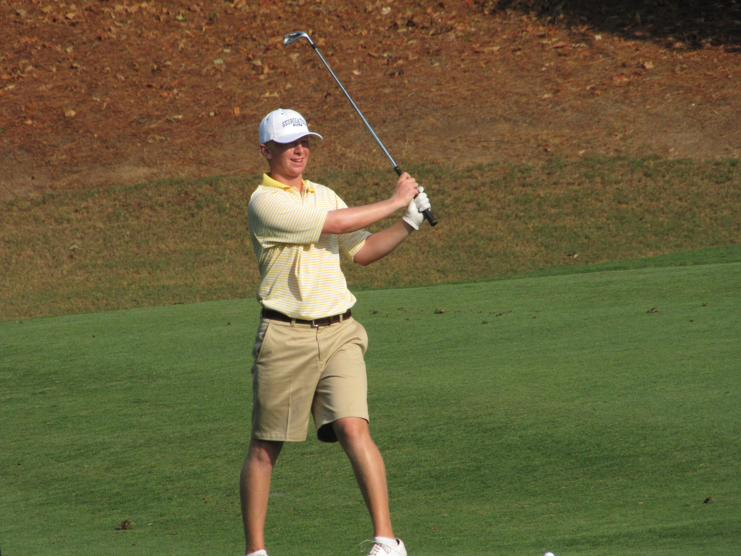 Anders Albertson during Georgia Tech's preseason qualifying, September 3 at the Golf Club of Georgia.
