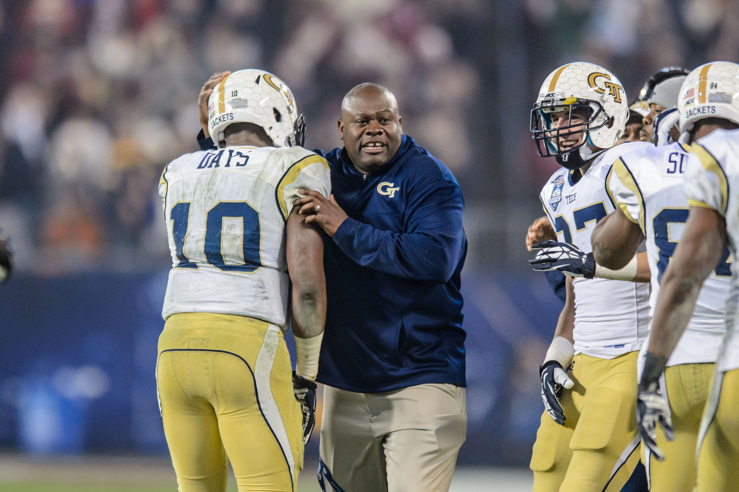 Synjyn Days (10), Team Chaplain Derrick Moore, Zach Laskey (37)