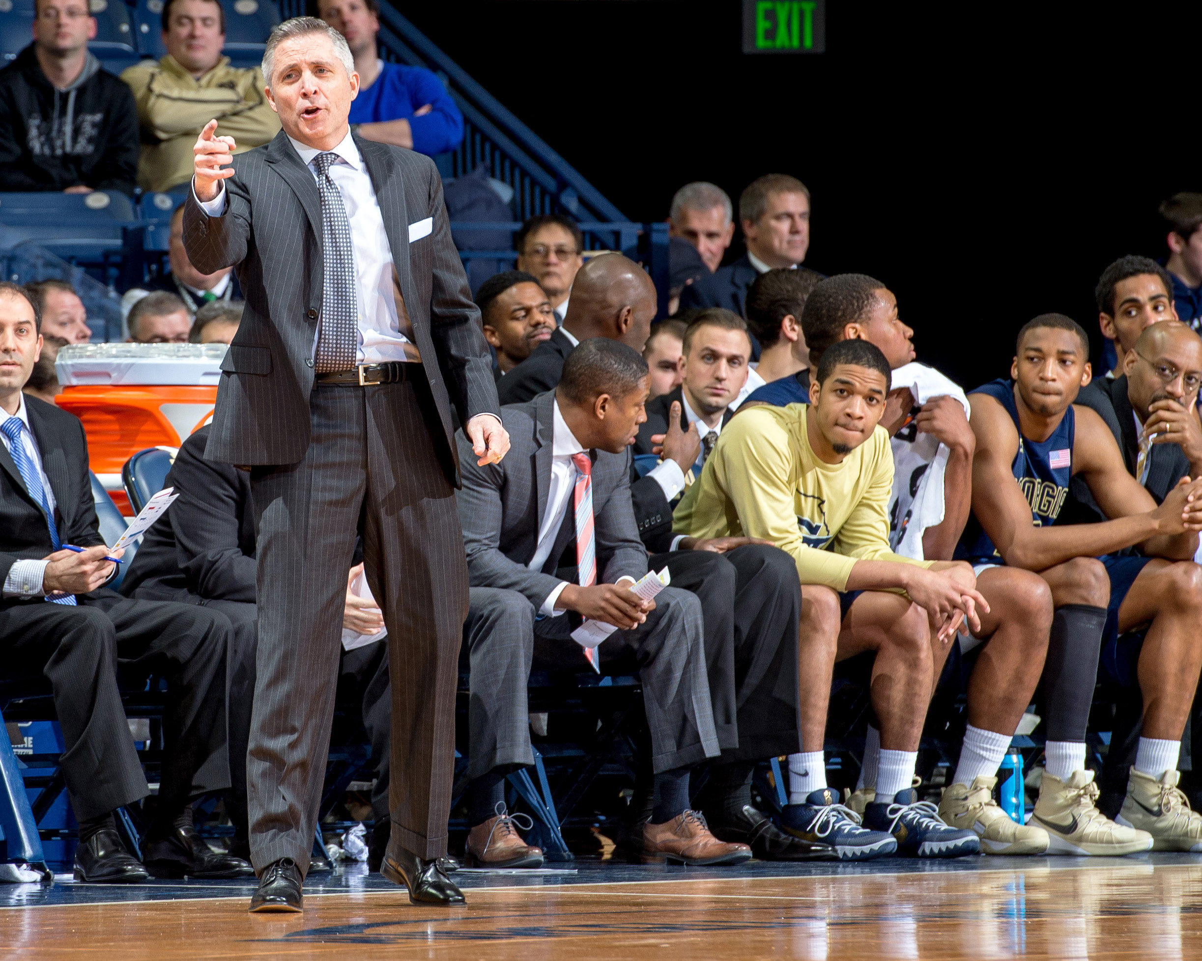 Brian Gregory signals to his players in the first half against the Notre Dame Fighting Irish. -USA TODAY Sports
