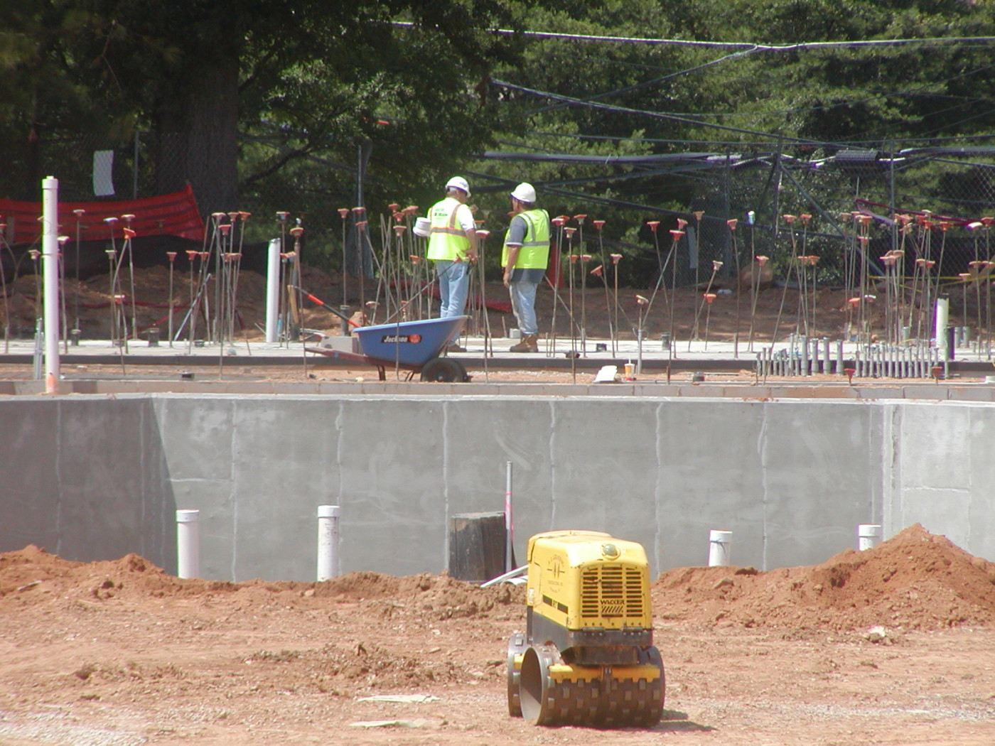 August 20, 2008 -- close up of backstop area looking in from centerfield