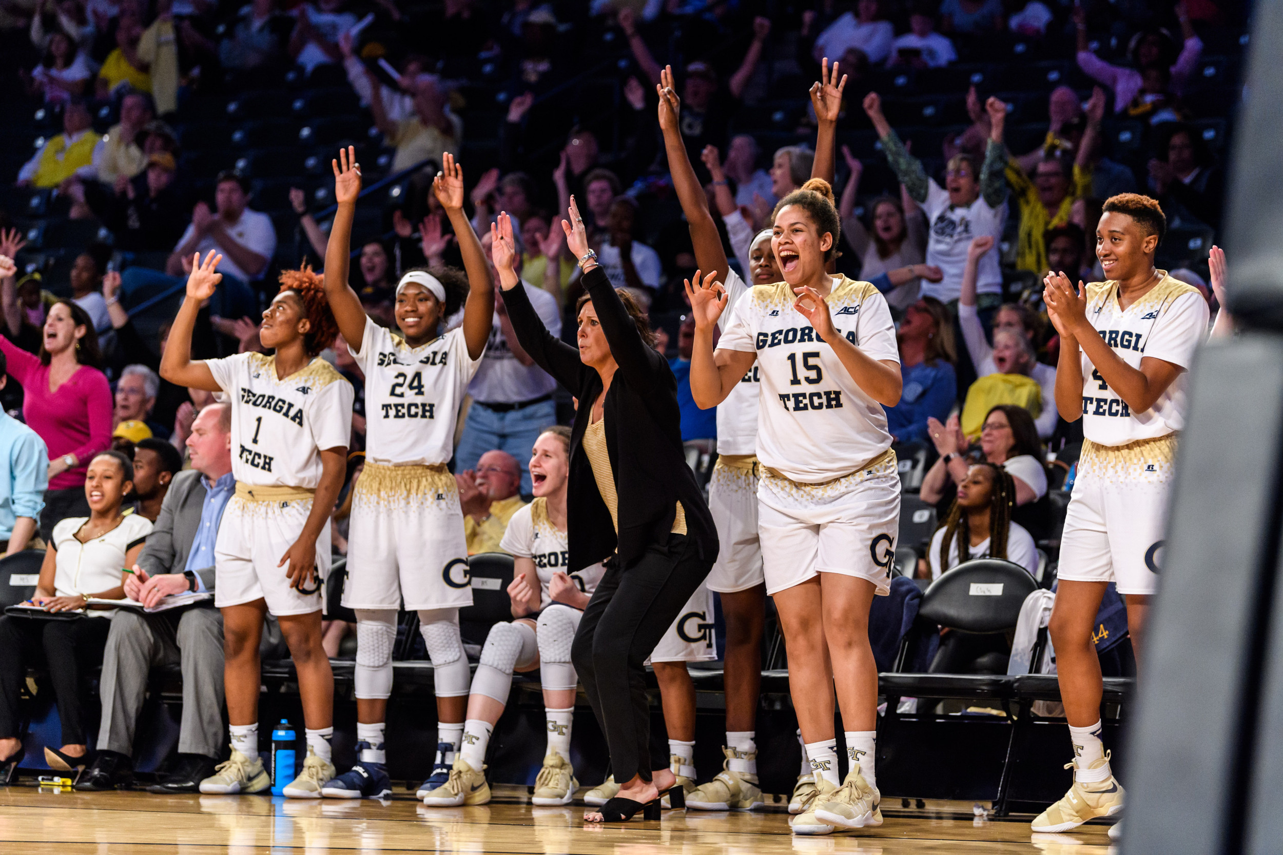 The bench reacts