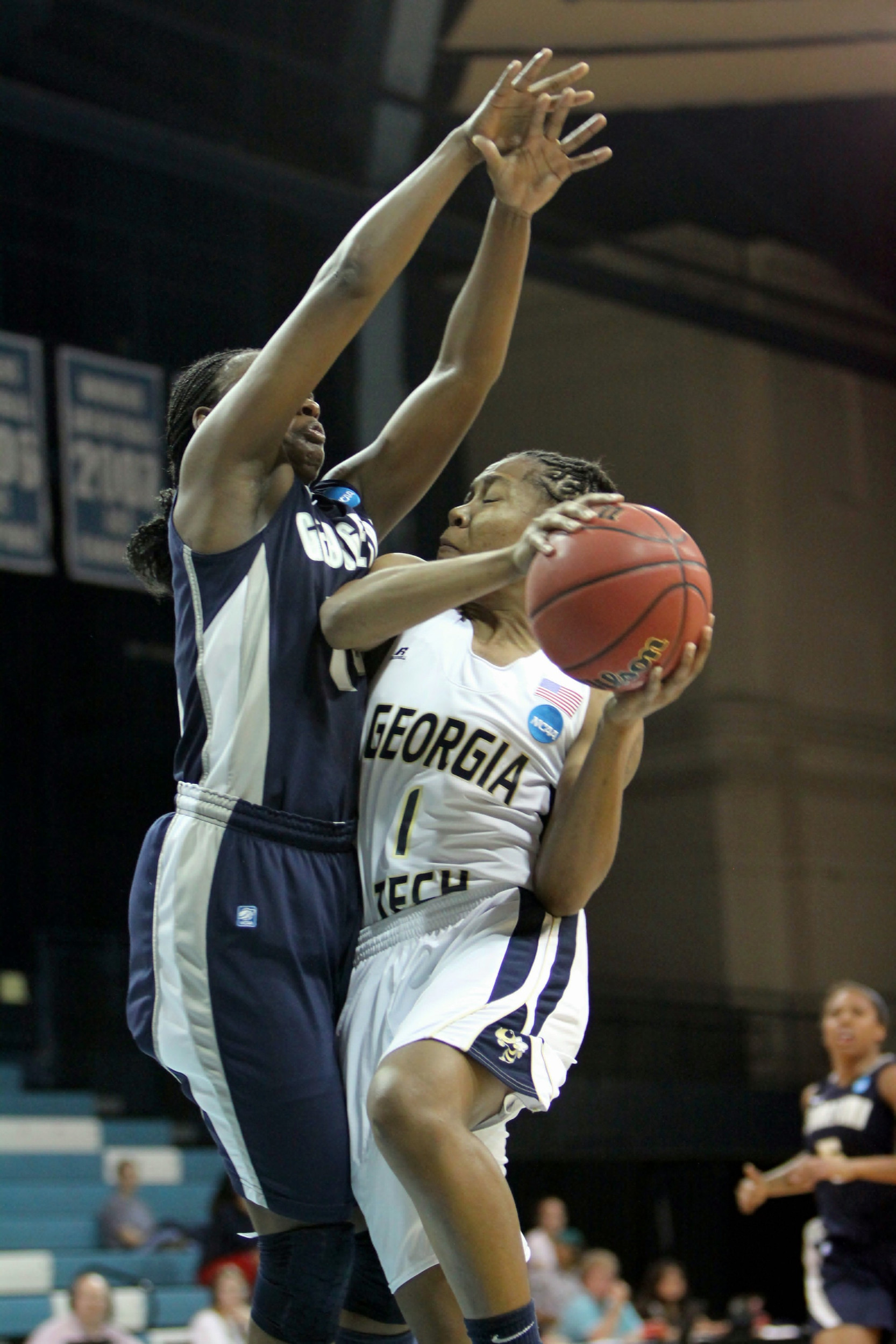 Dawnn Maye goes for a shot against Georgetown in the NCAA Tournament.