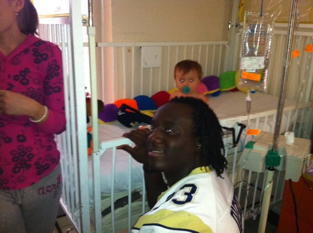 Georgia Tech football players visit local hospital - Sun Bowl Day 2