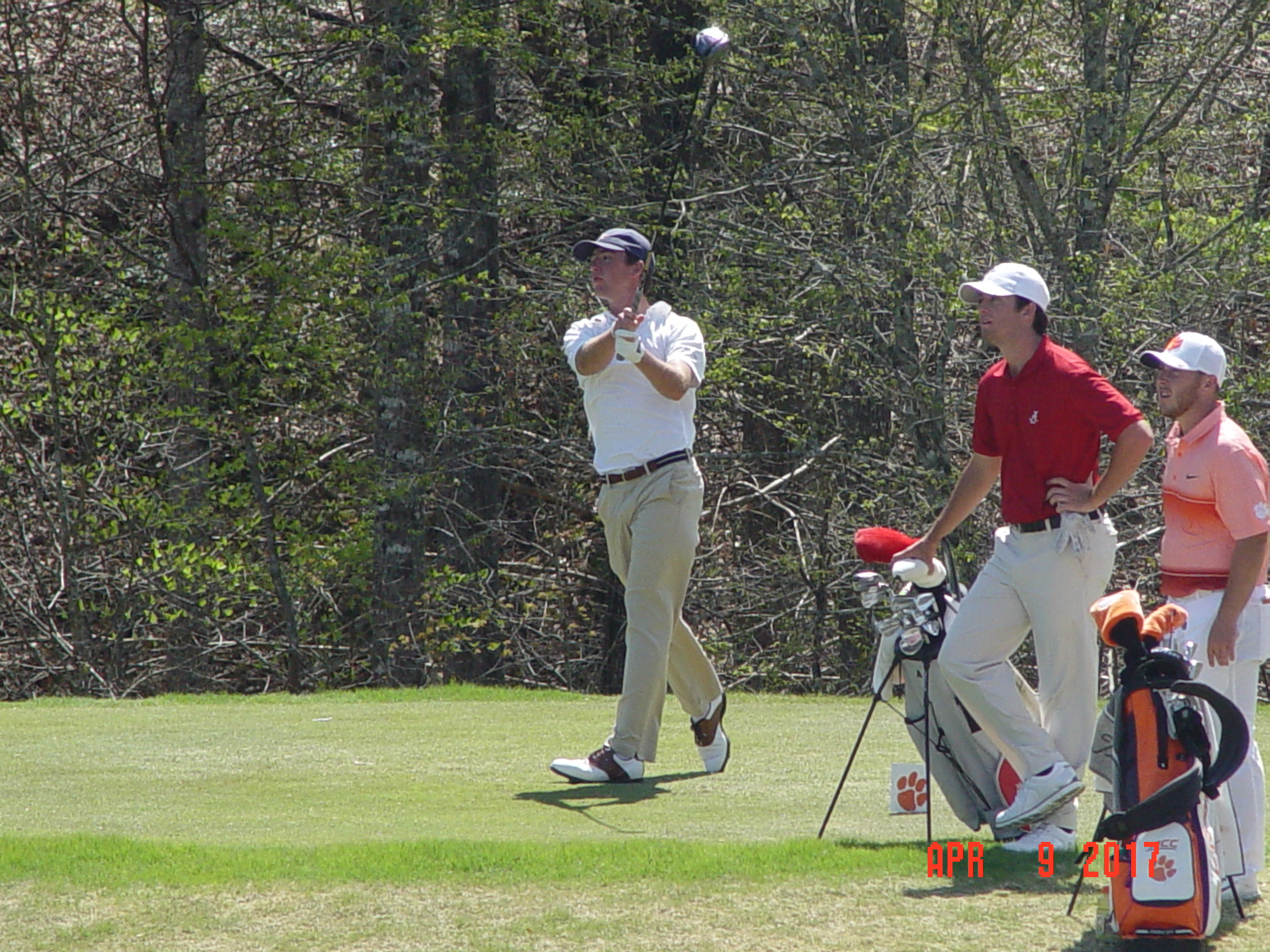 Andy Ogletree during the final round of the Clemson Invitational, The Cliffs at Keowee Falls, April 9, 2017
