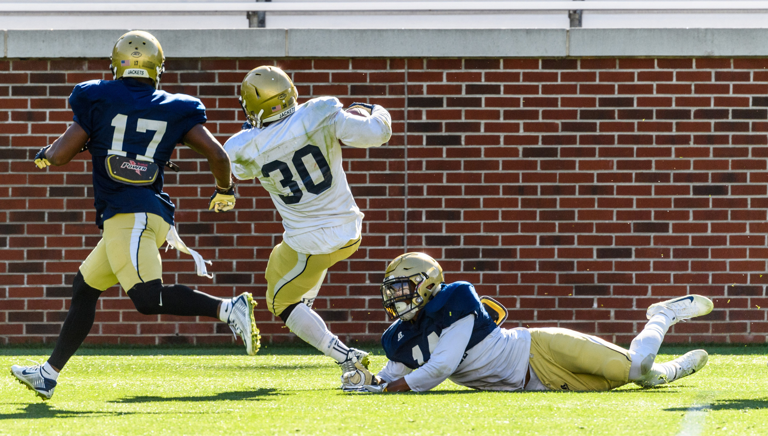Lance Austin (17), KirVonte Benson (30), Corey Griffin (14)
