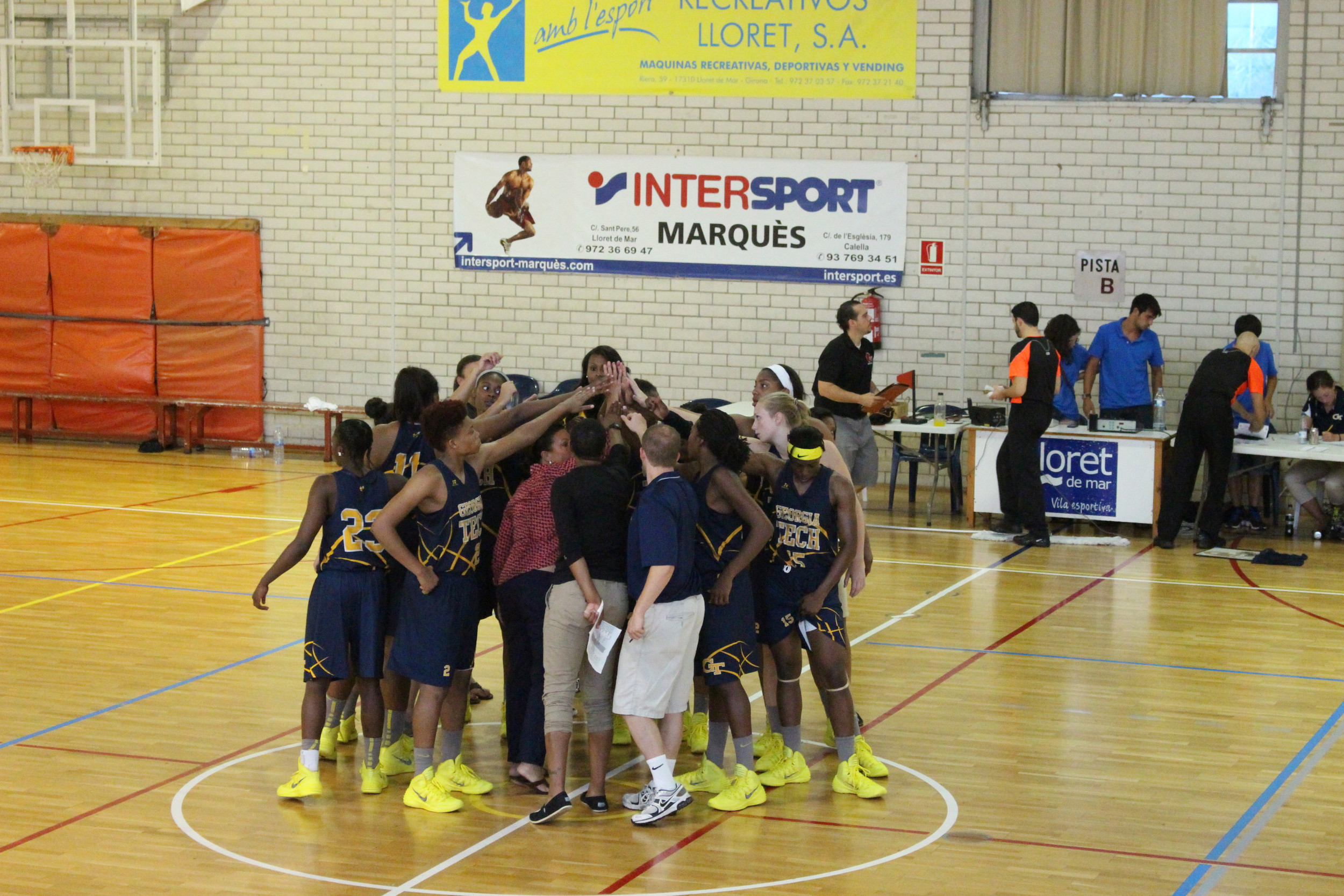 Foreign Tour Game 2 Huddle