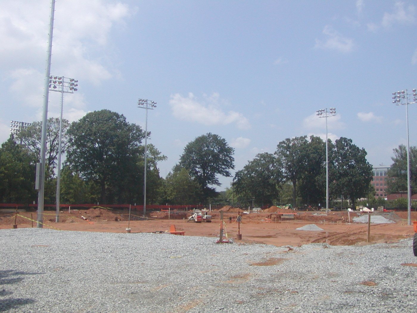 August 1, 2008 - Note light towers are now in place.