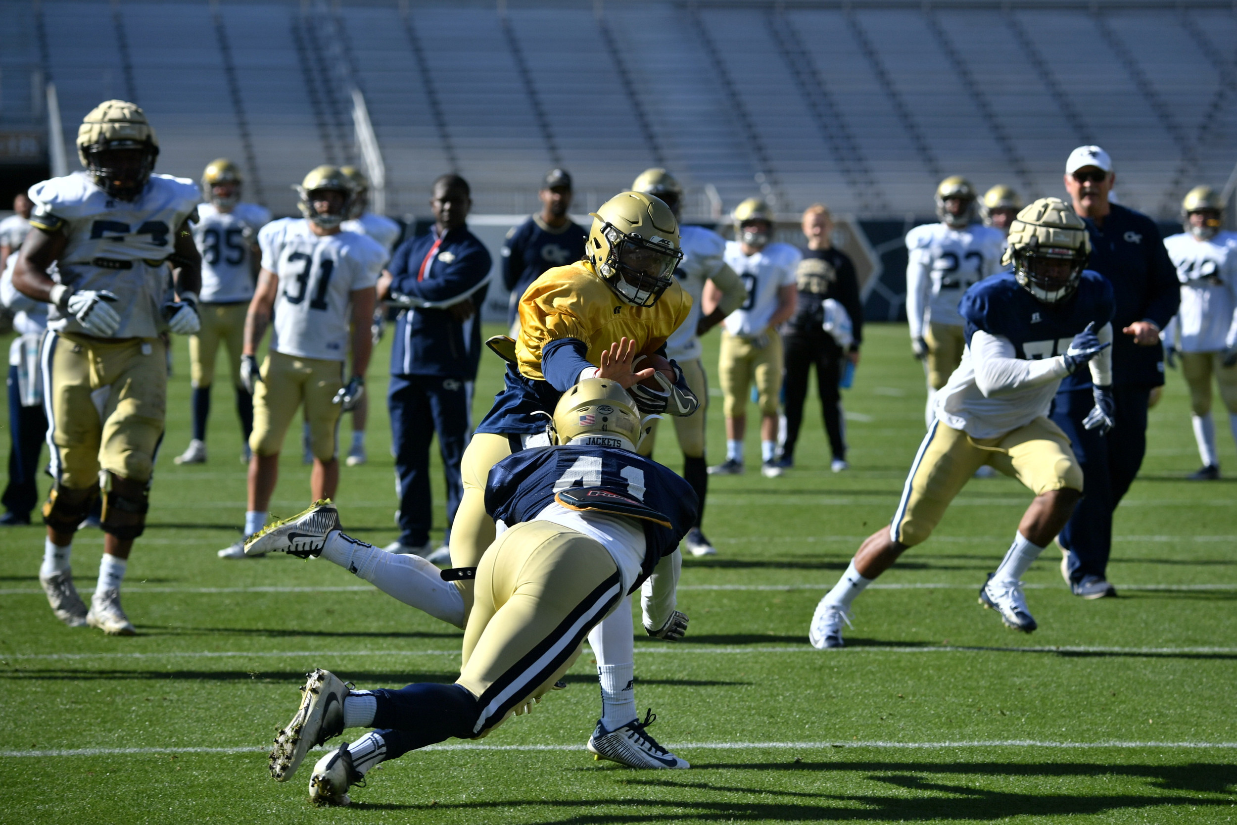 Spring Practice - 3/31/18 TaQuon Marshall (16), Jaquan Henderson (41)