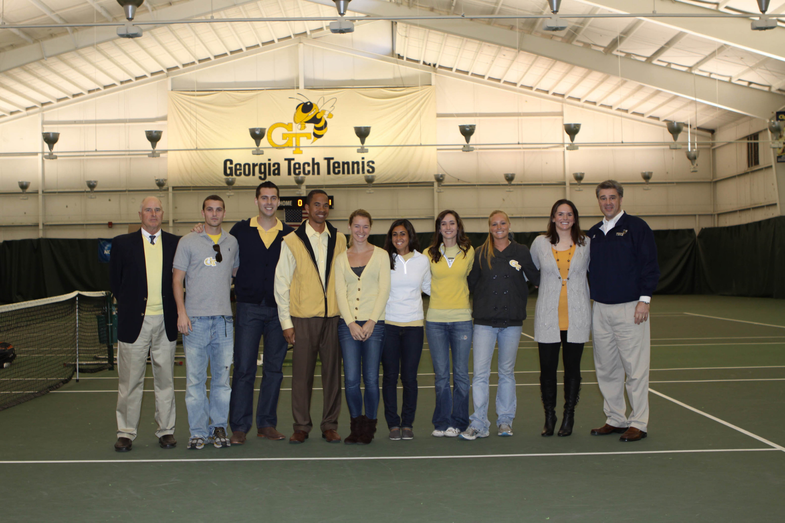 Tech Tennis All-Americans and some of the 2007 National Championship team