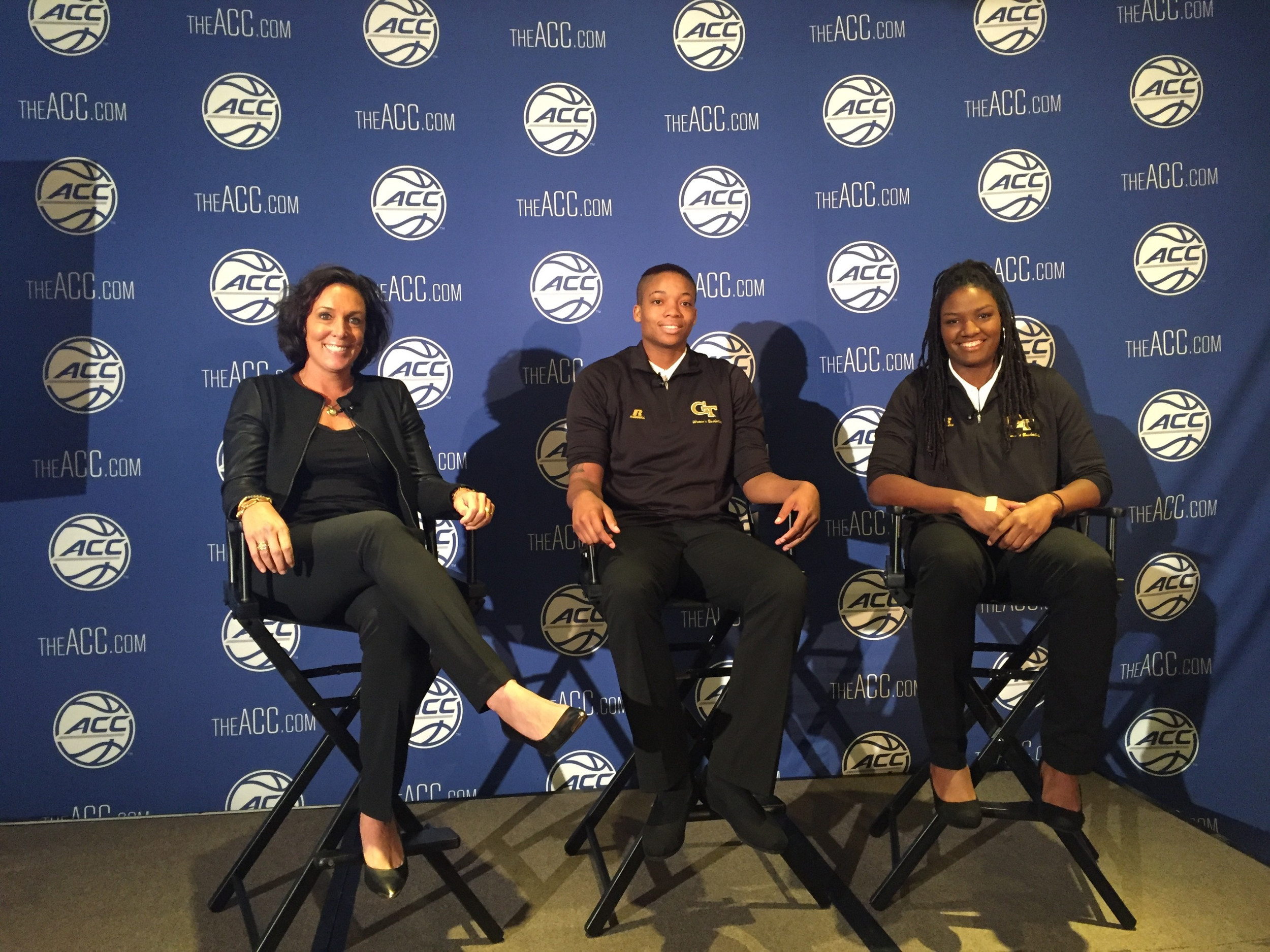 MaChelle Joseph, Aaliyah Whiteside and Roddreka Rogers participated in a press conference at Media Day.