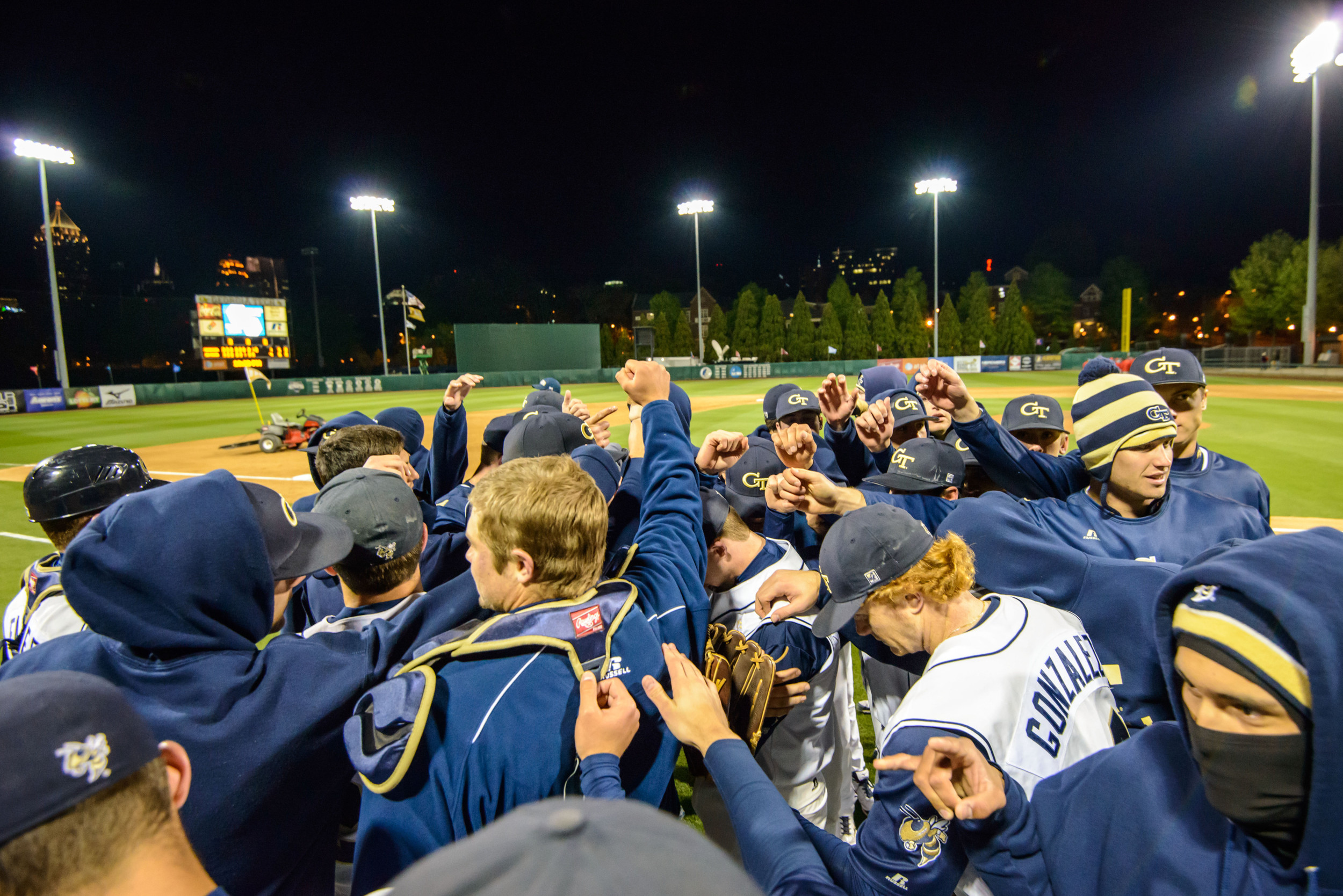 Team huddle