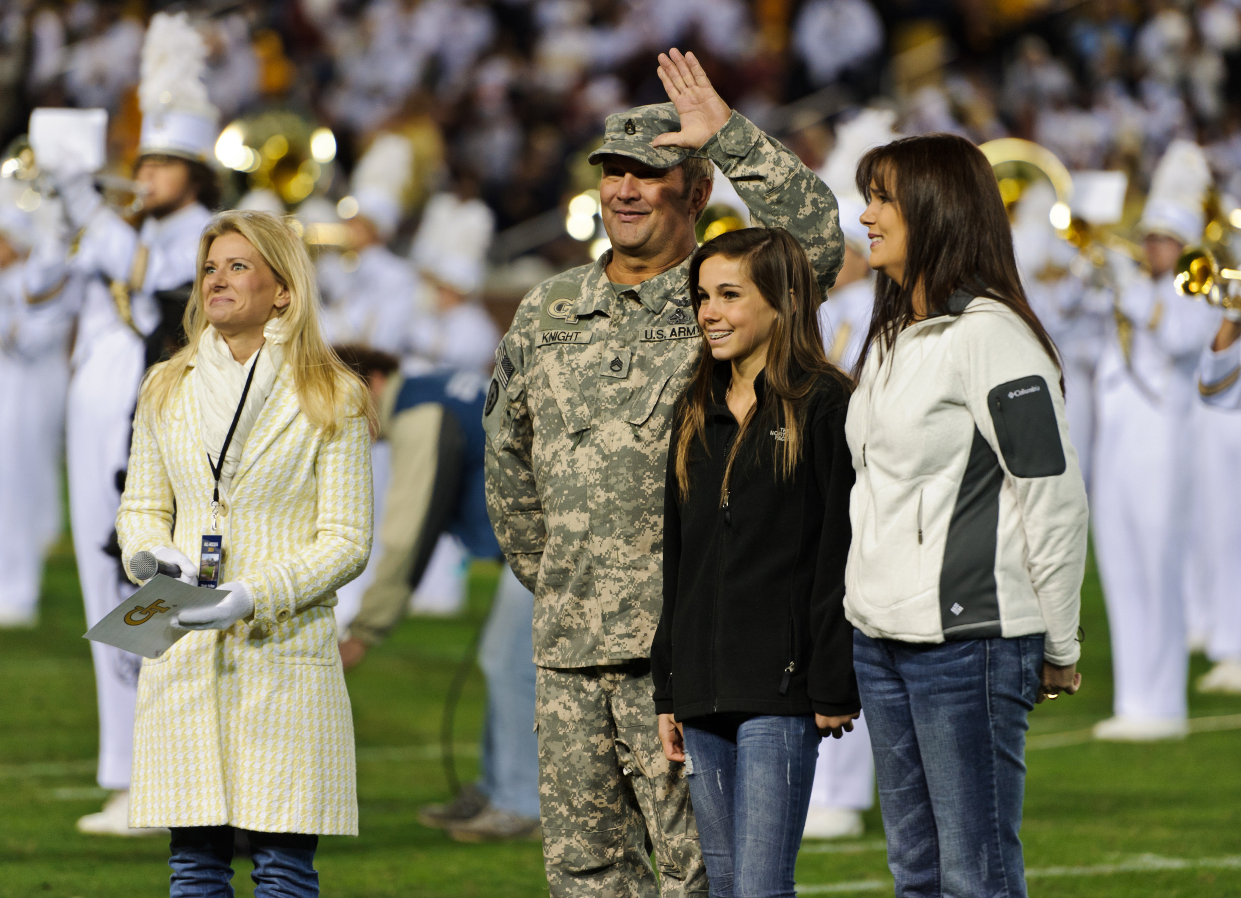 Army Staff Sergeant Knight and his family are presented with a trip to Disney World.
