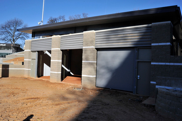 A look at the new indoor batting facility located down the left-field line.