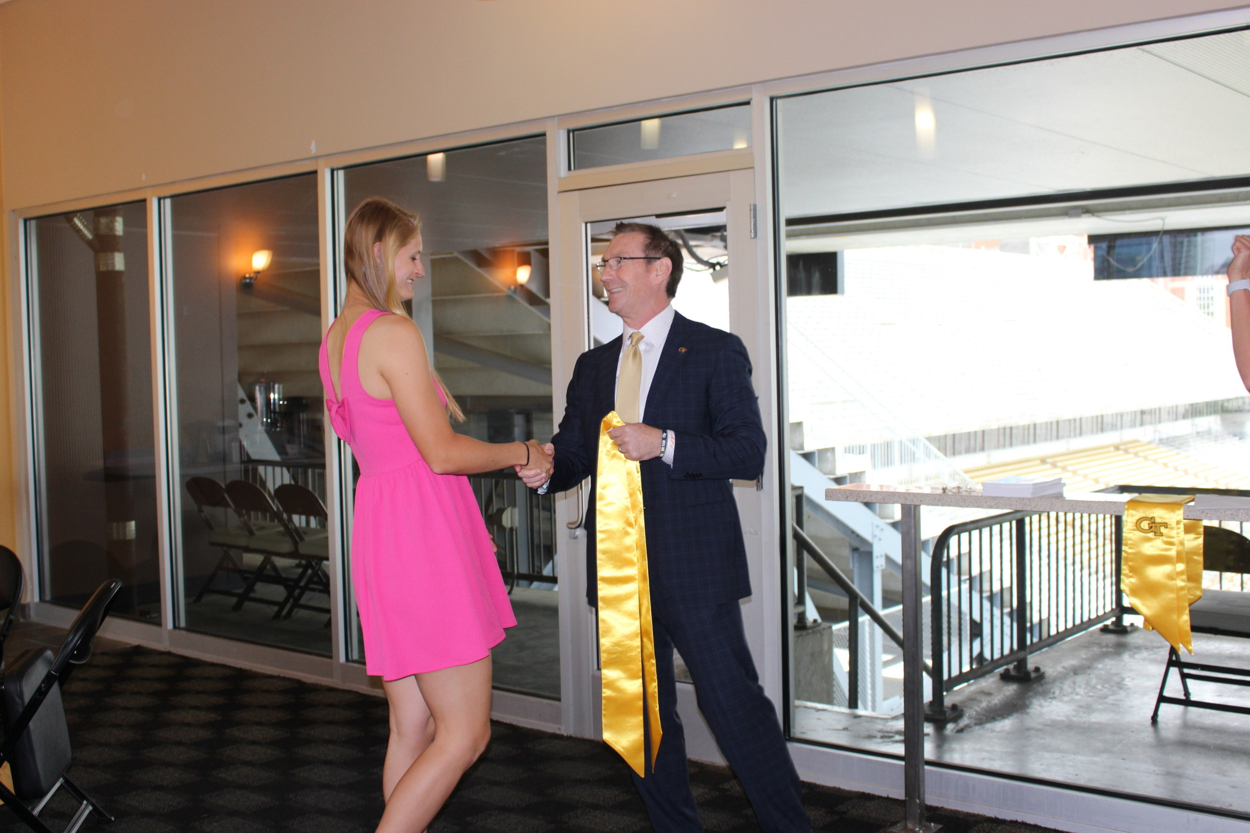 Director of Athletics Todd Stansbury, Kendall Chadwick