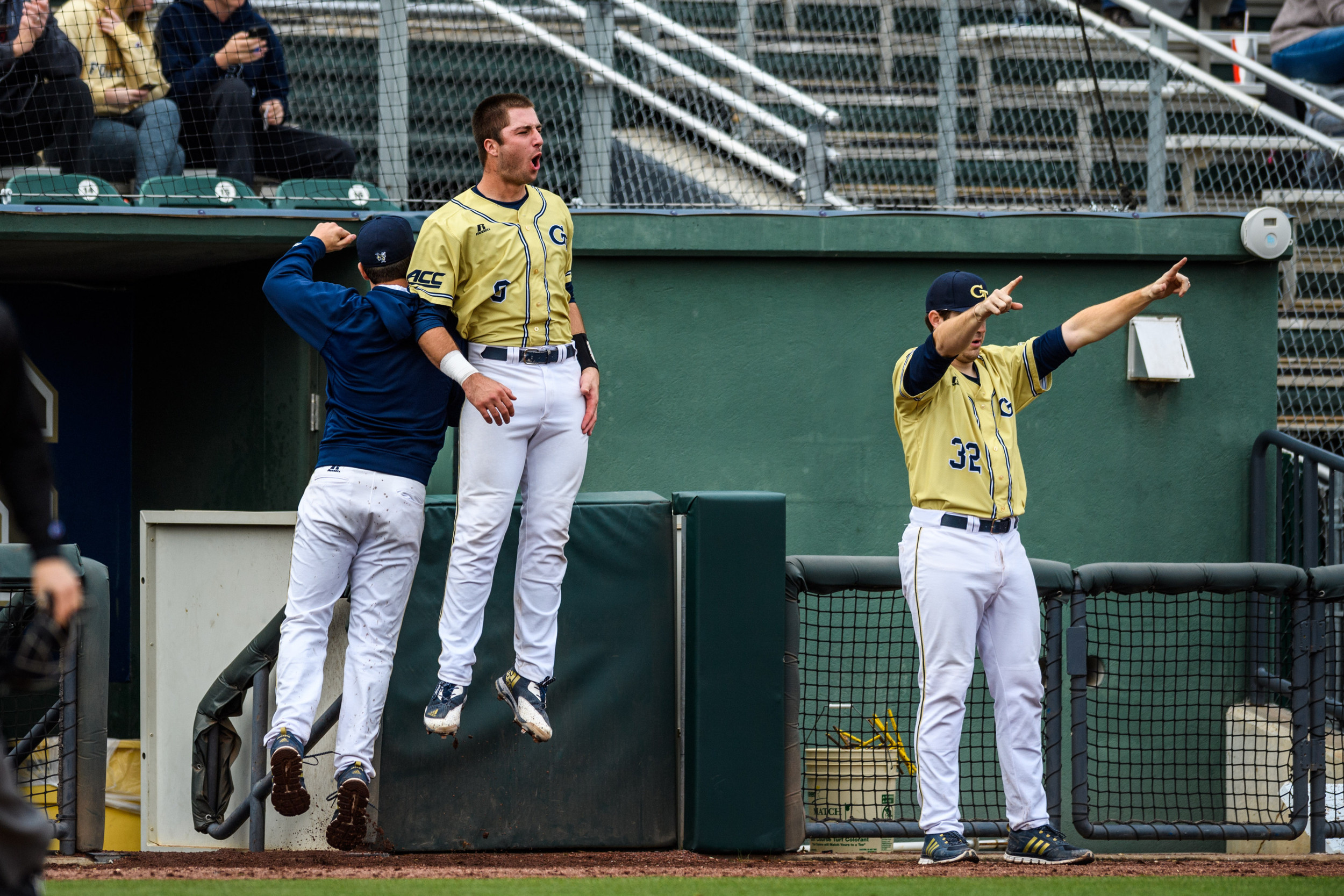The dugout reacts to a back-to-back-to-back HR