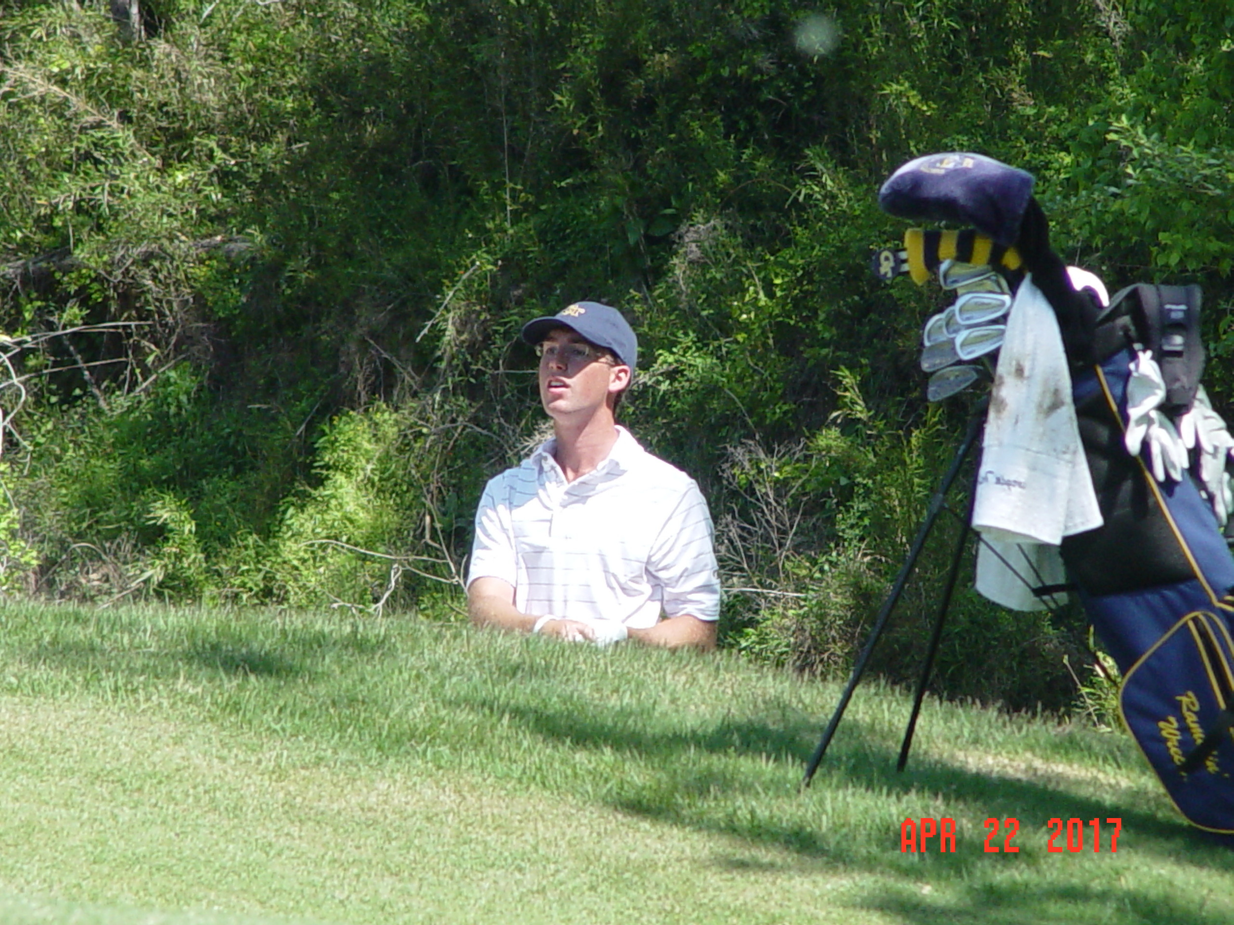 Andy Ogletree during the second round of the ACC Men's Golf Championship, Musgrove Mill Golf Club, Clinton, S.C., April 22, 2017
