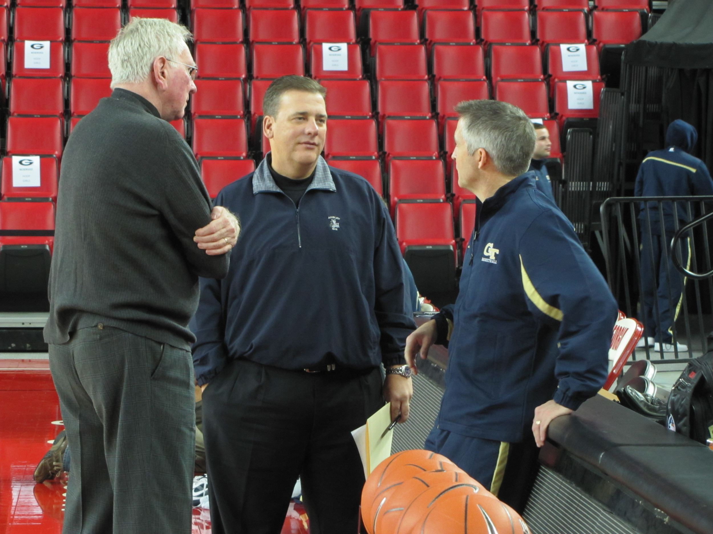 Fox announcers Larry Conley and Dave Neal get the lowdown on the Jackets from Coach Brian Gregory.