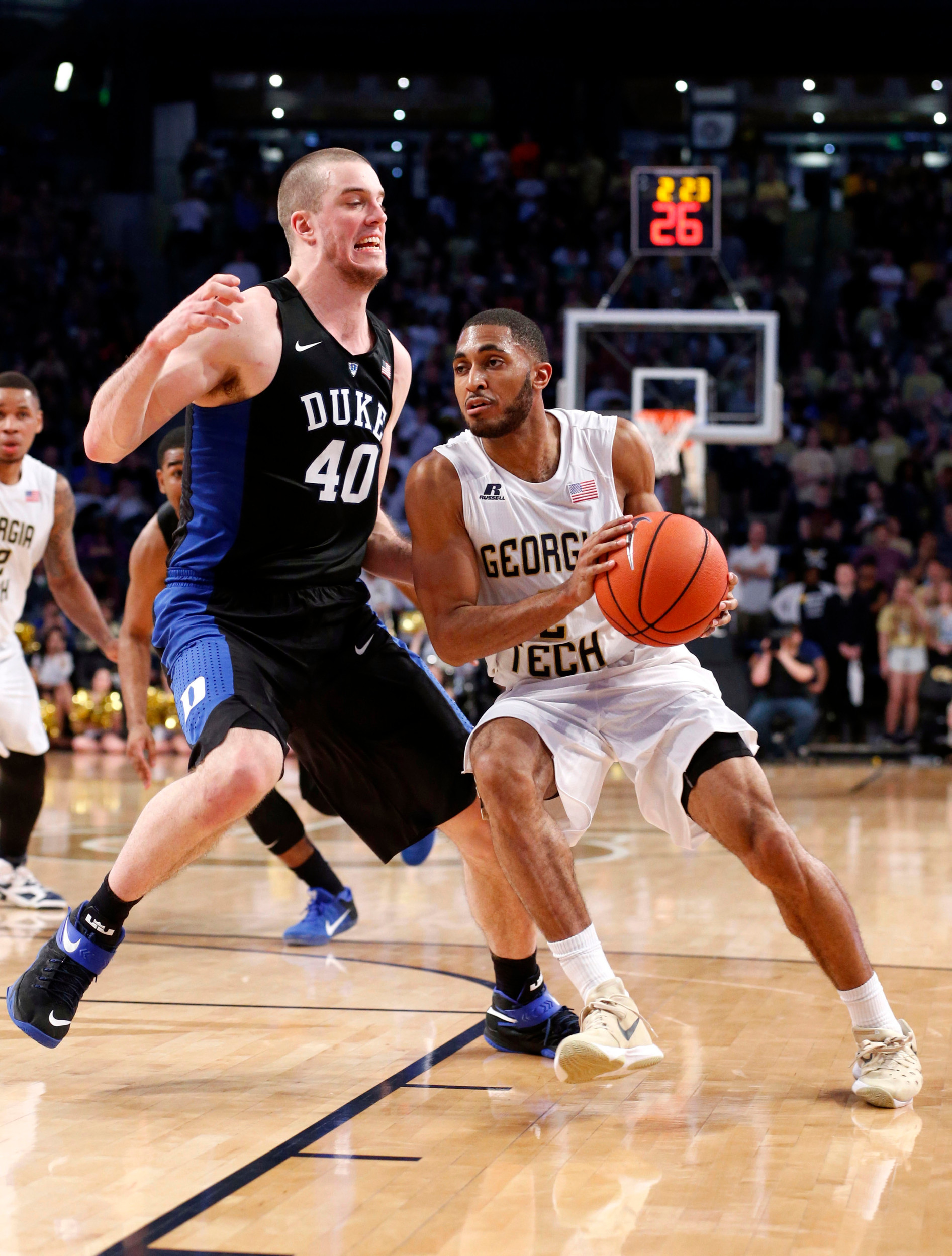 Feb 2, 2016; Atlanta, GA, USA; Georgia Tech Yellow Jackets guard Adam Smith (2) drives. Credit: Jason Getz-USA TODAY Sports