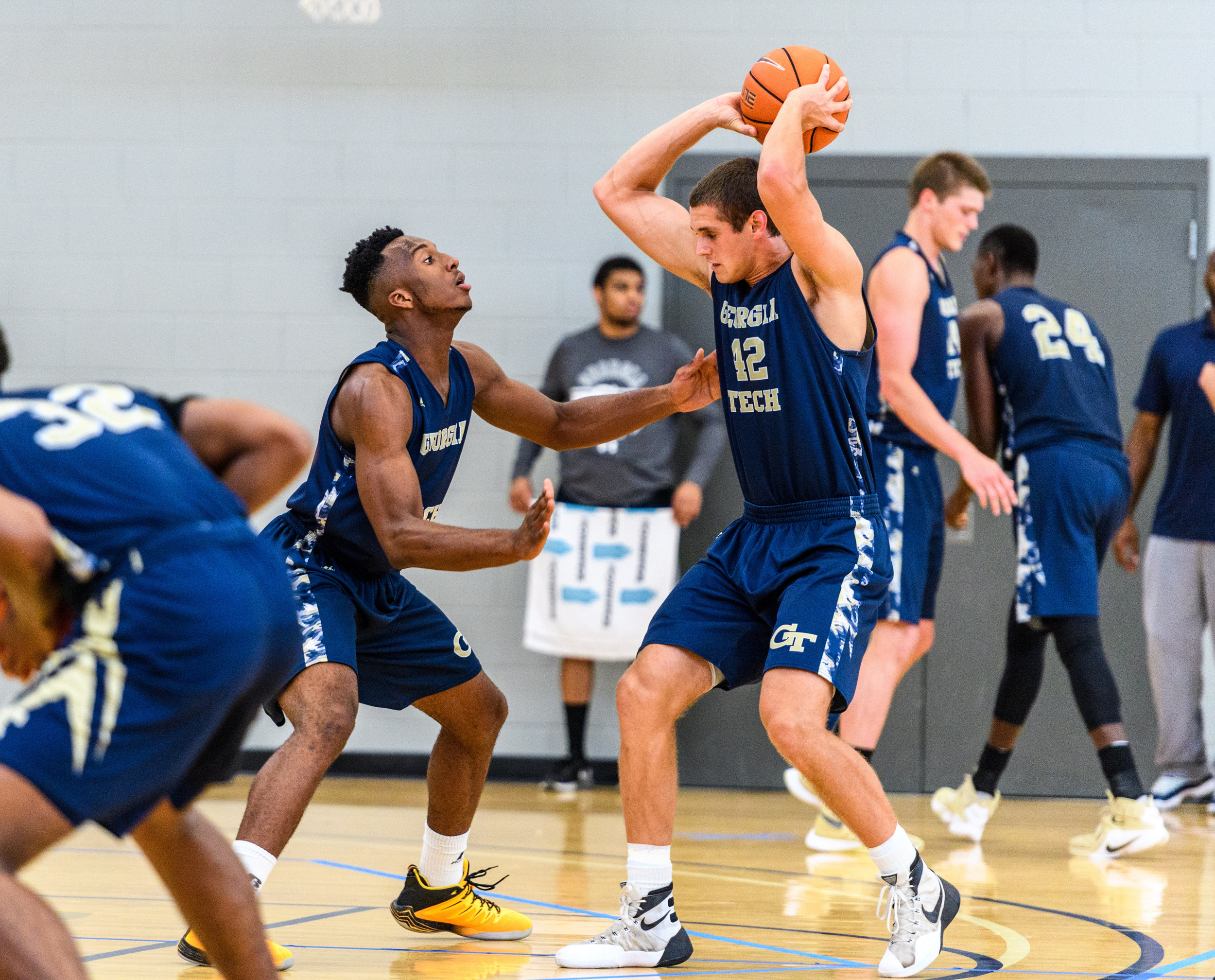 Josh Okogie during Georgia Tech basketball practice, August 1, 2016