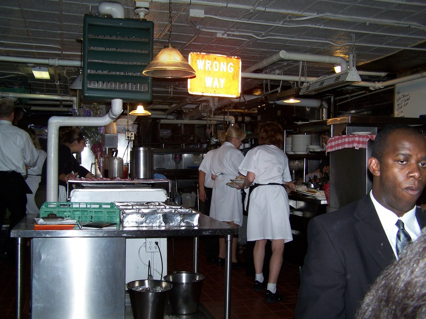 The kitchen at Durgin Park was busy all day long