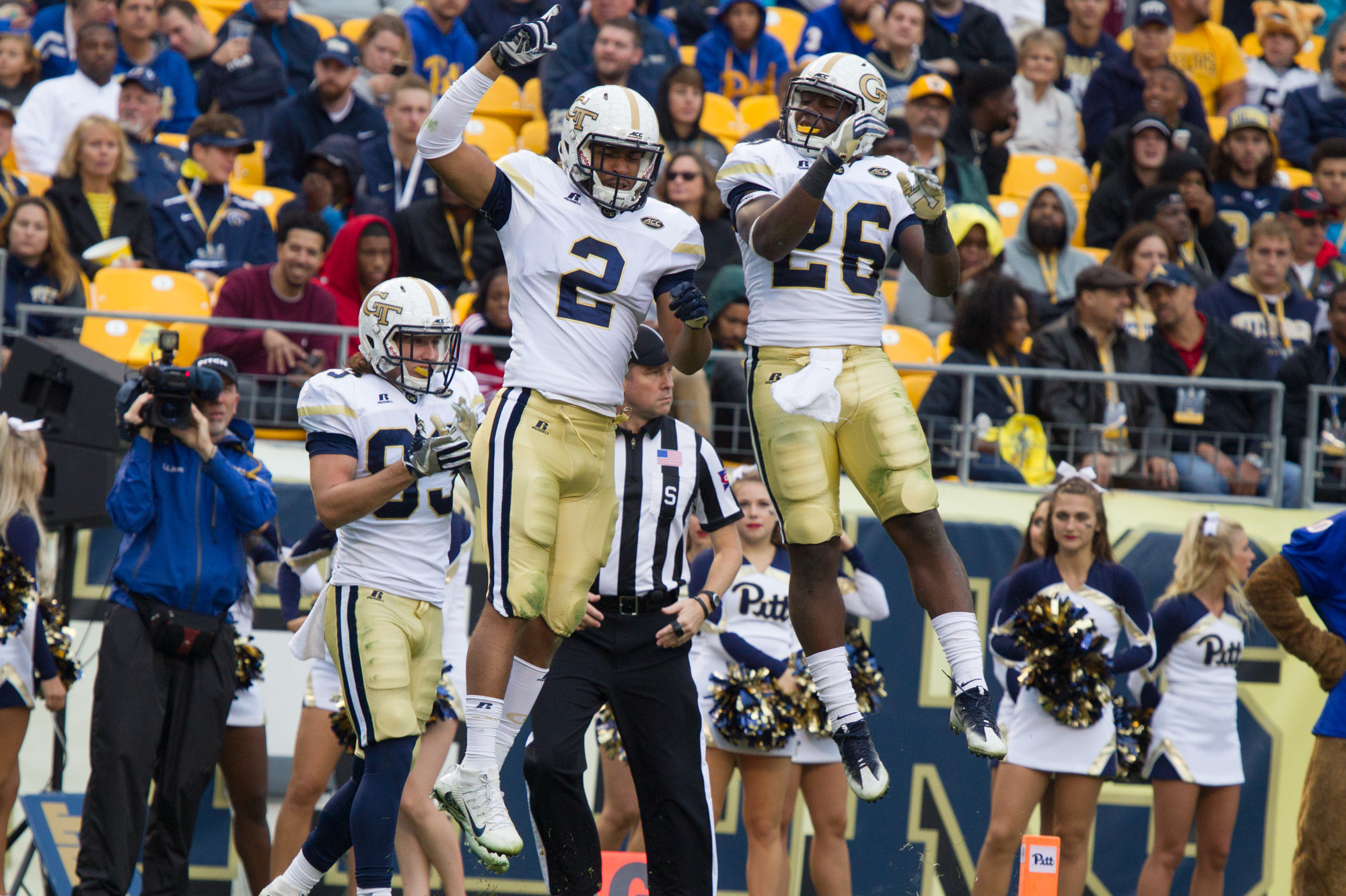 Pittsburgh, PA - October 8, 2016: The Pitt Panthers football team hosts the Georgia Tech Yellow Jackets in an ACC conference game at Heinz Field in Pittsburgh. - Credit: Jeffrey Gamza