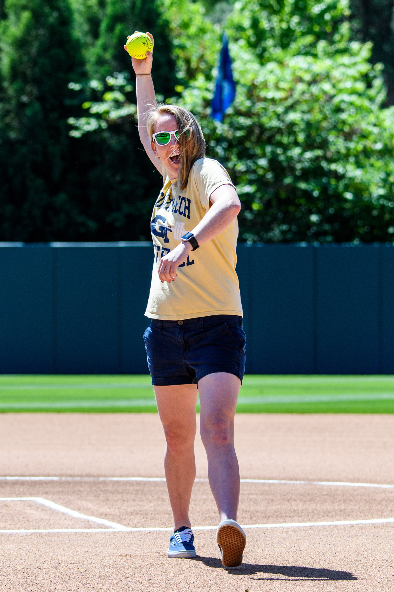 All-American and four-time All-ACC First Team Selection, Kelsi Weseman, threw out the first pitch.