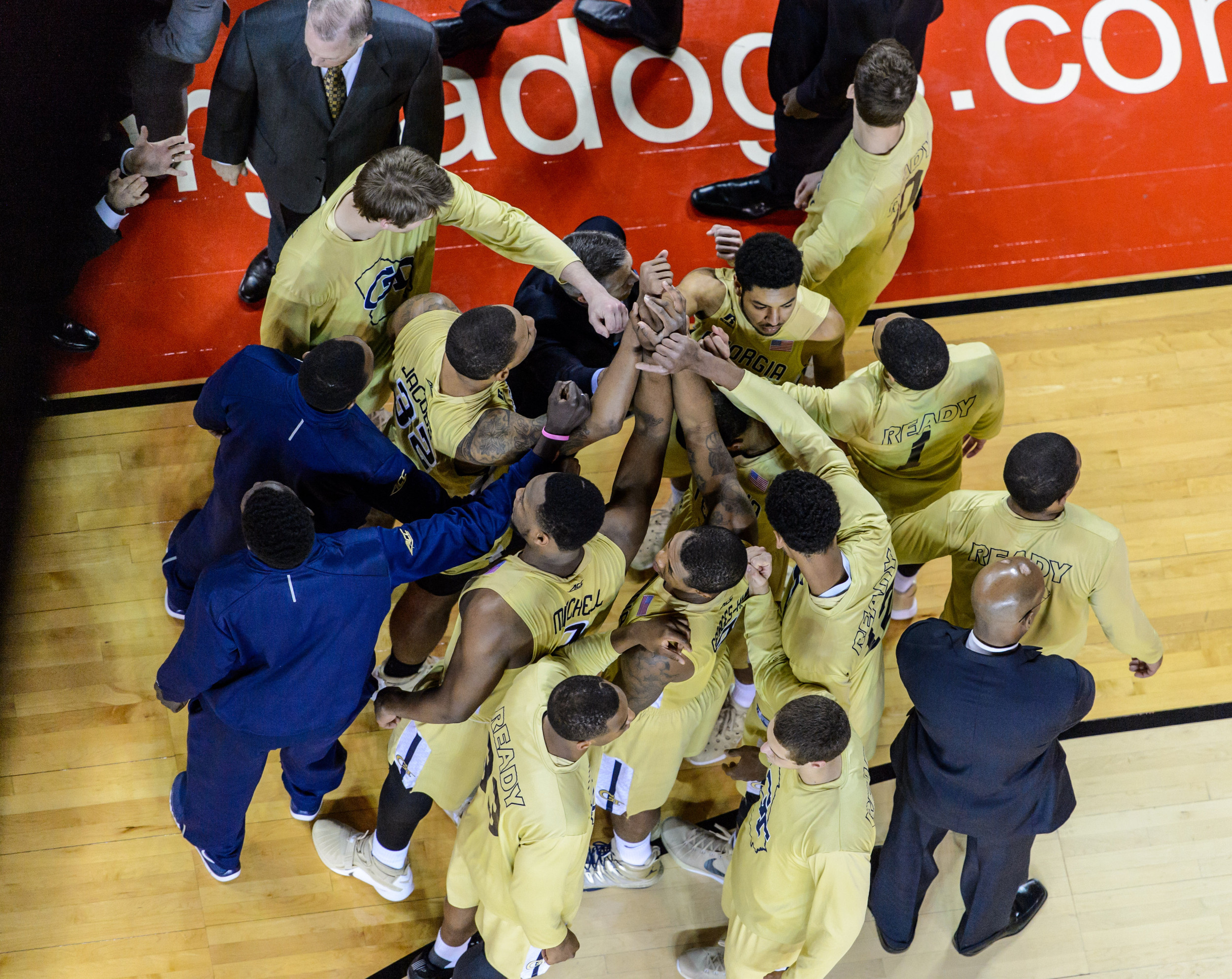 Team huddle