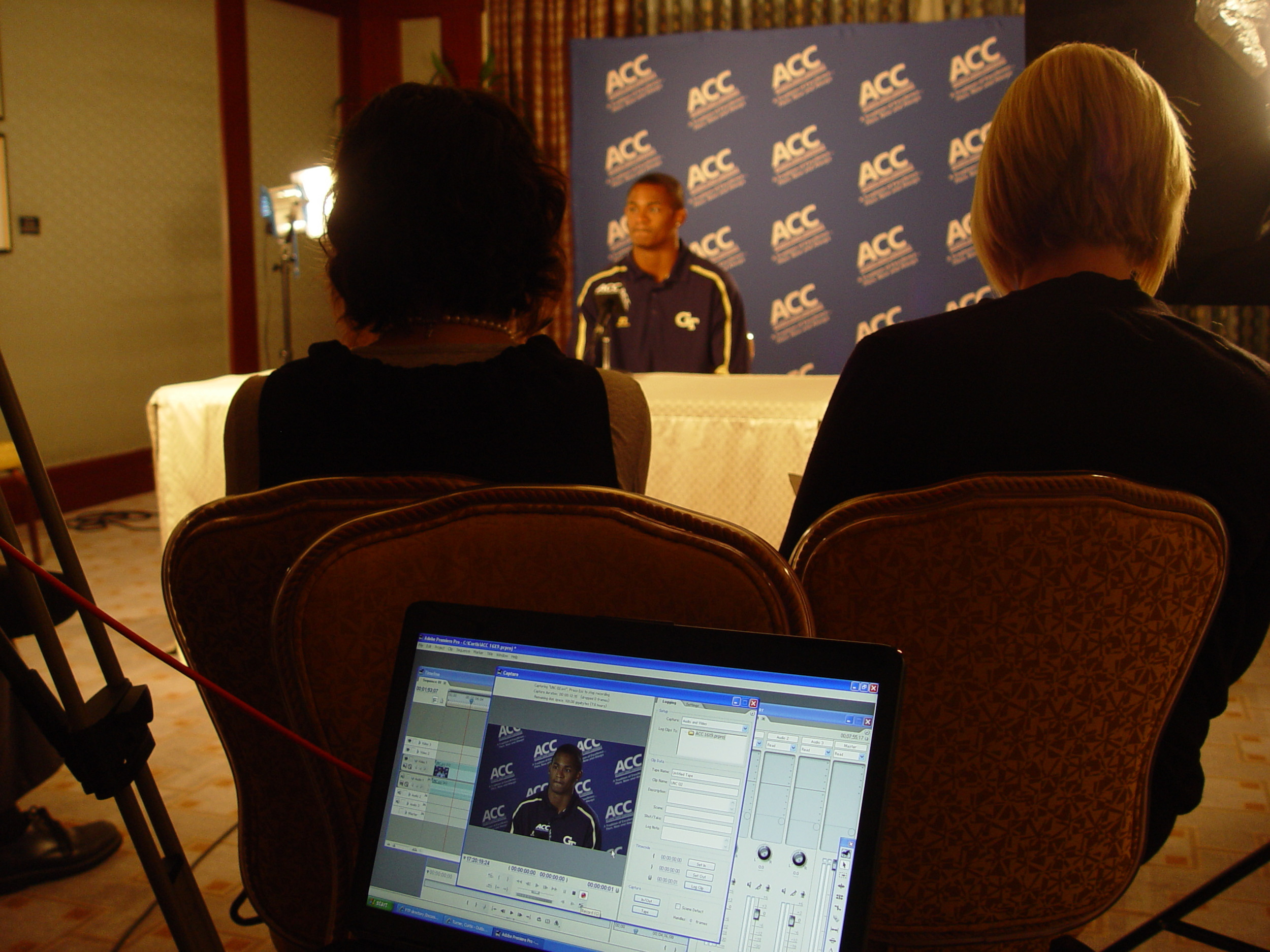 Jason Morris and Mfon Udofia at ACC Operation Basketball, Ritz-Carlton Hotel, Charlotte, N.C., October 19, 2011.