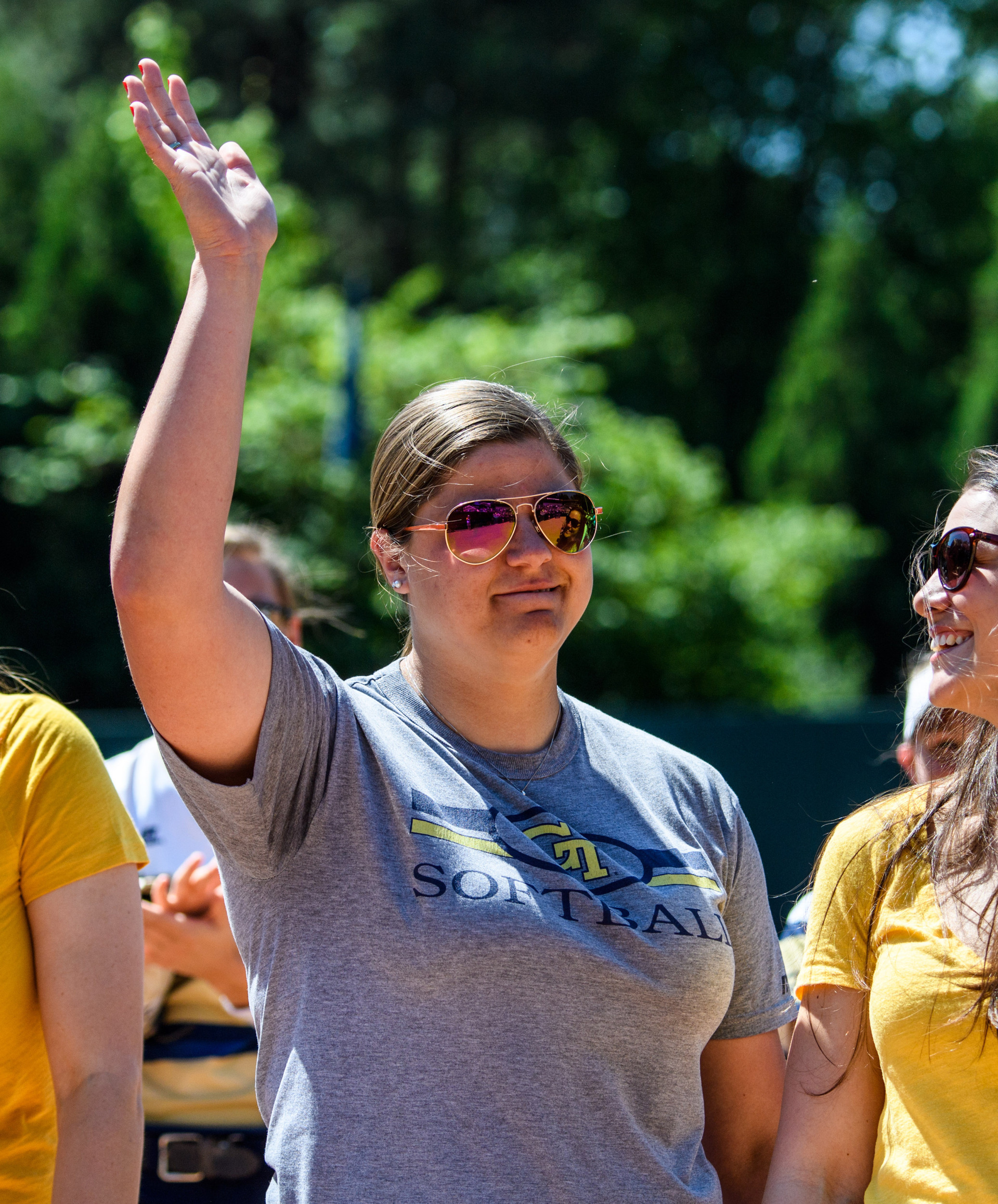 GT Softball Alumni were honored before the game