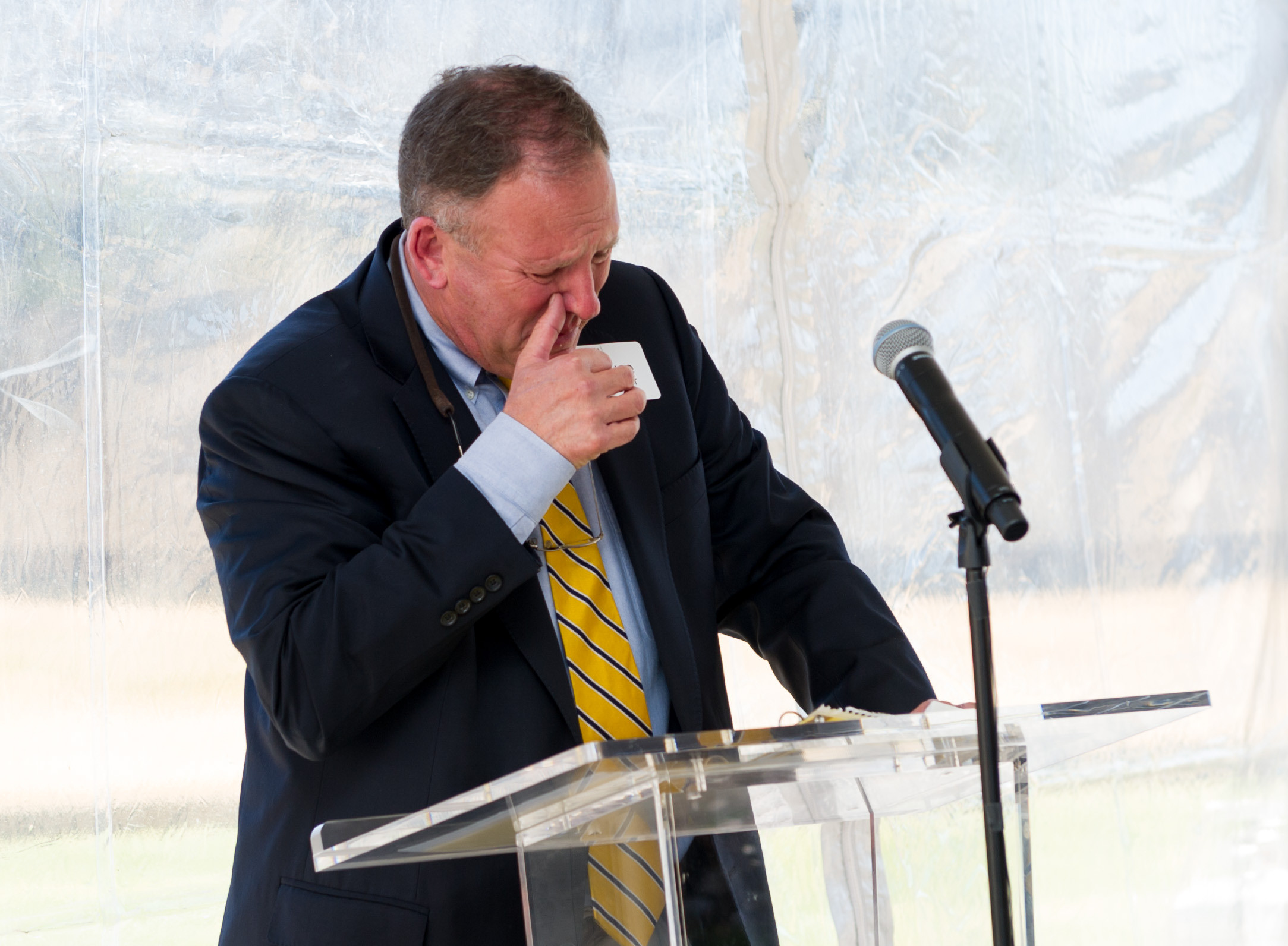 Georgia Tech golf coach Bruce Heppler at the Noonan Golf Facility dedication