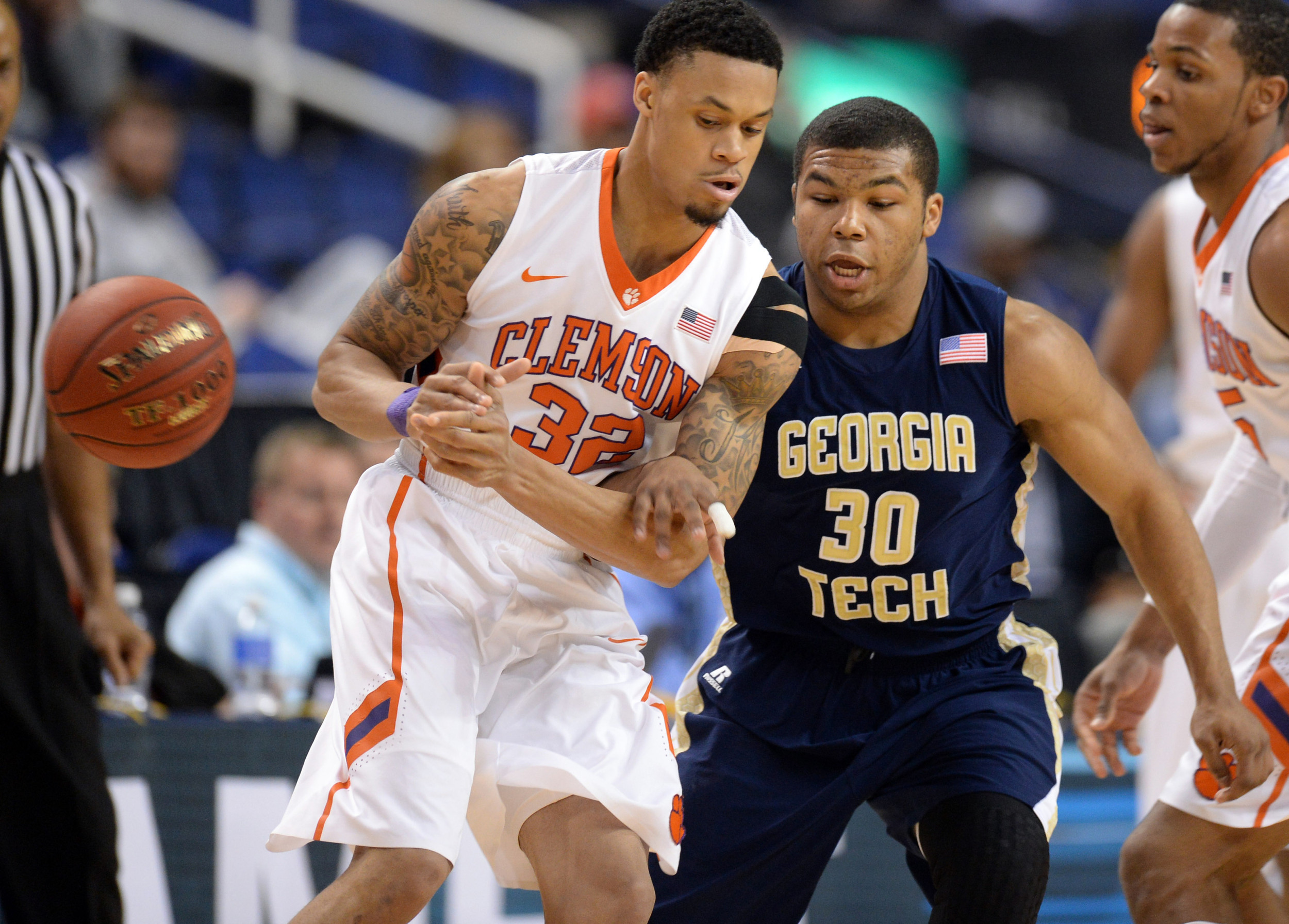Mar 13, 2014; Greensboro, NC, USA; in the second round of the ACC college basketball tournament at Greensboro Coliseum. Mandatory Credit: John David Mercer-USA TODAY Sports
