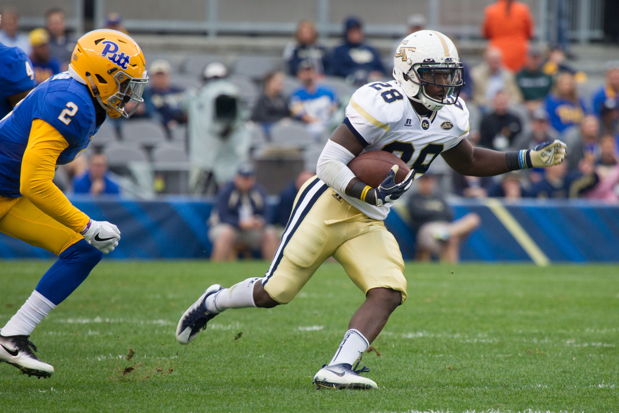 Pittsburgh, PA - October 8, 2016: The Pitt Panthers football team hosts the Georgia Tech Yellow Jackets in an ACC conference game at Heinz Field in Pittsburgh. - Credit: Jeffrey Gamza