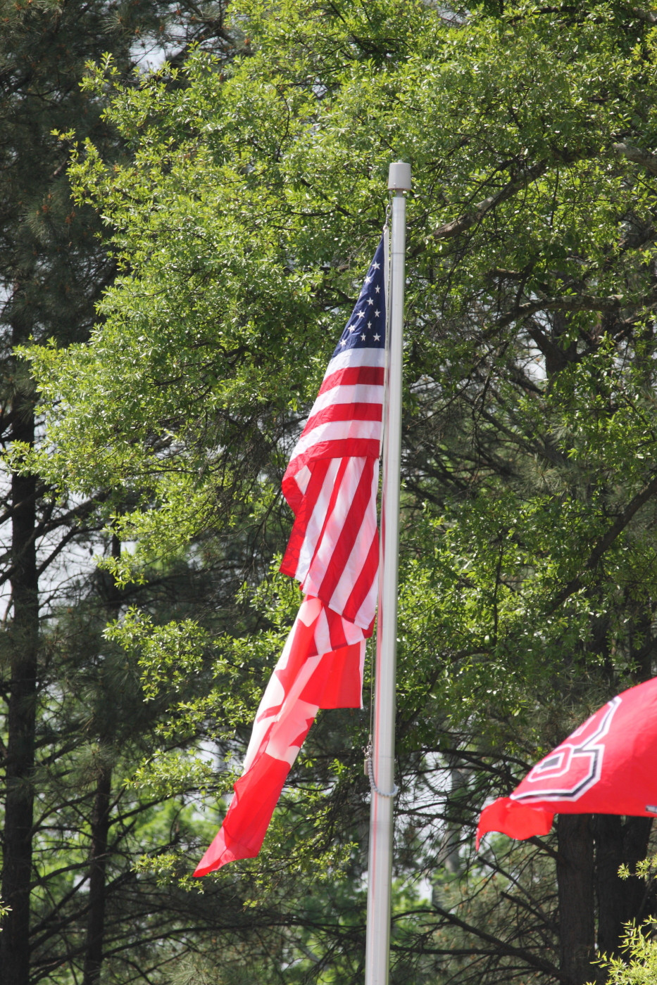 The Canadian Flag flew in honor of Jen Yee