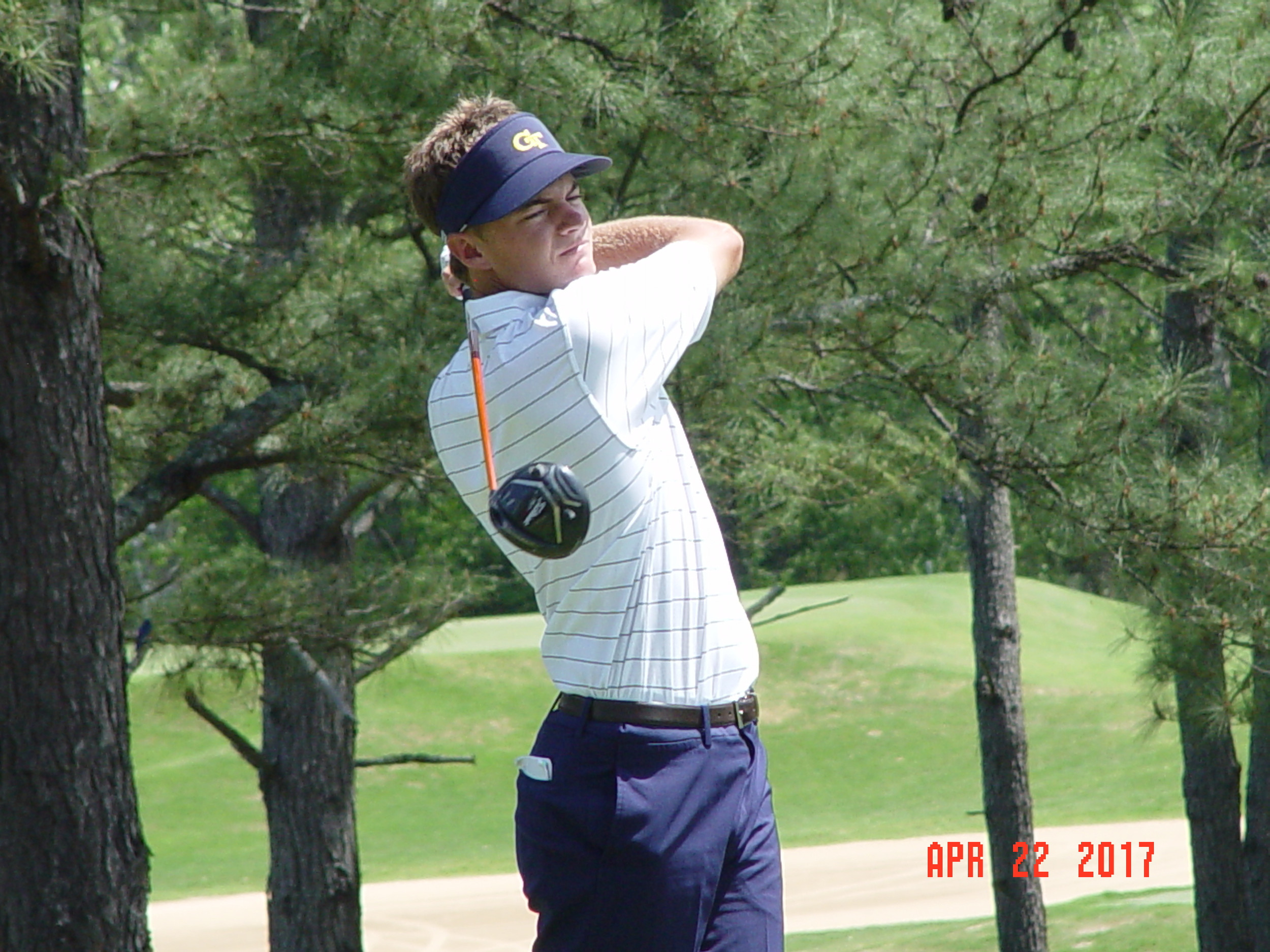 Tyler Strafaci during the second round of the ACC Men's Golf Championship, Musgrove Mill Golf Club, Clinton, S.C., April 22, 2017