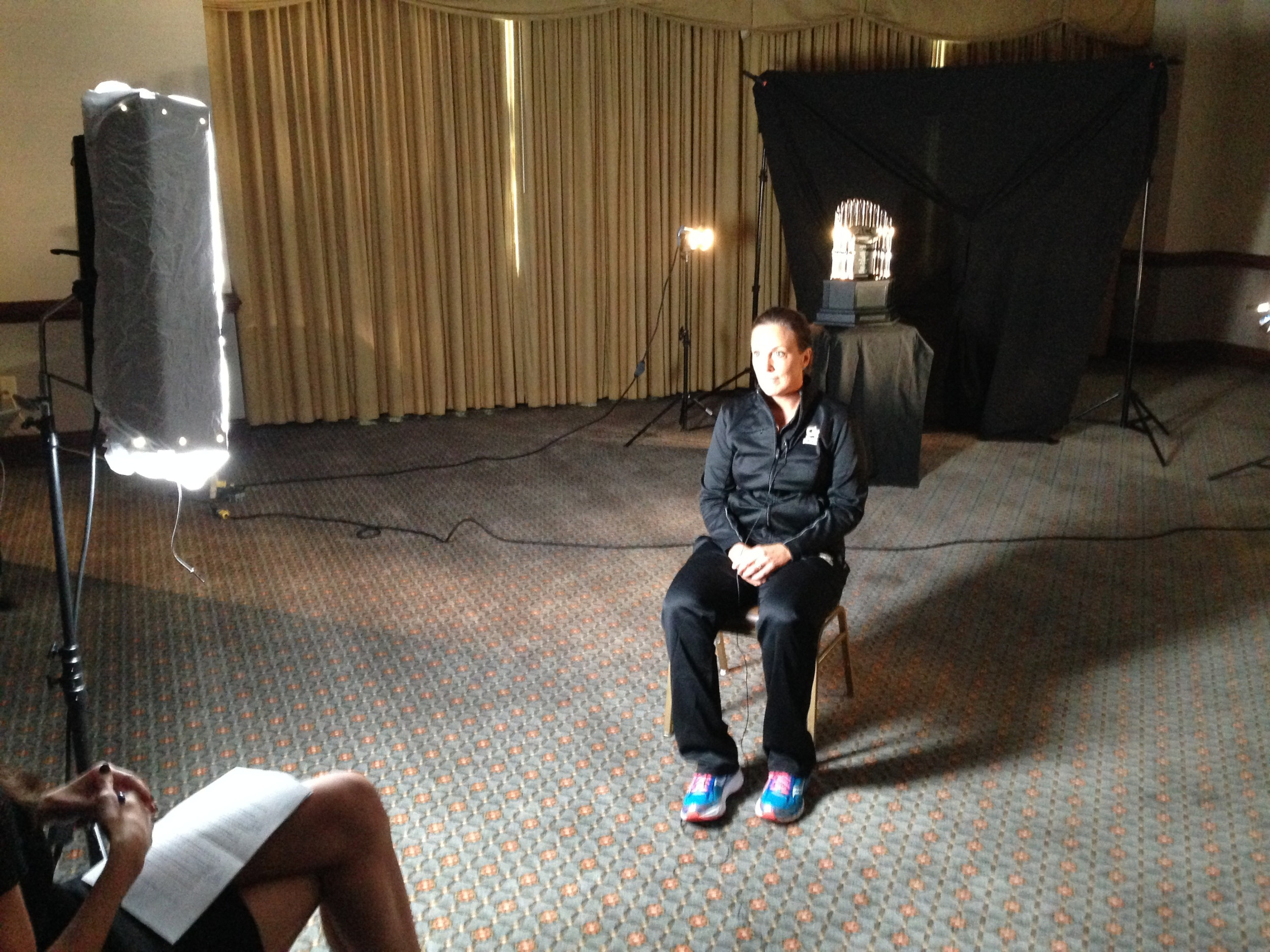 Coach Joseph during an interview session.