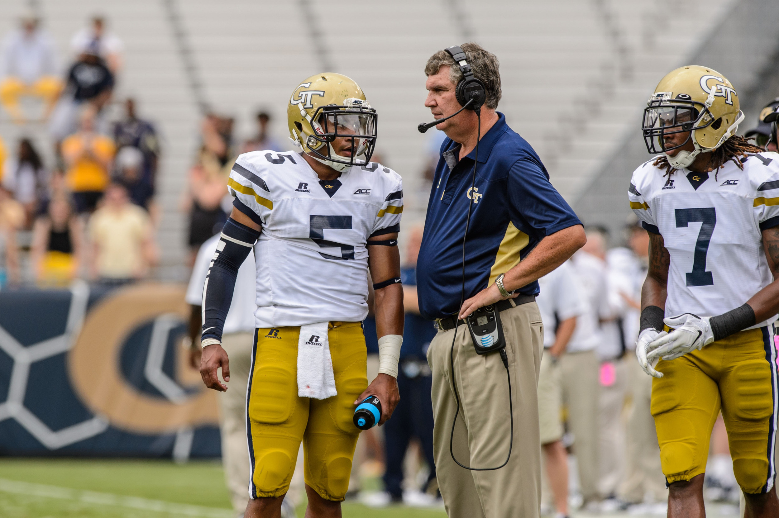 Coach Paul Johnson, Justin Thomas (5)