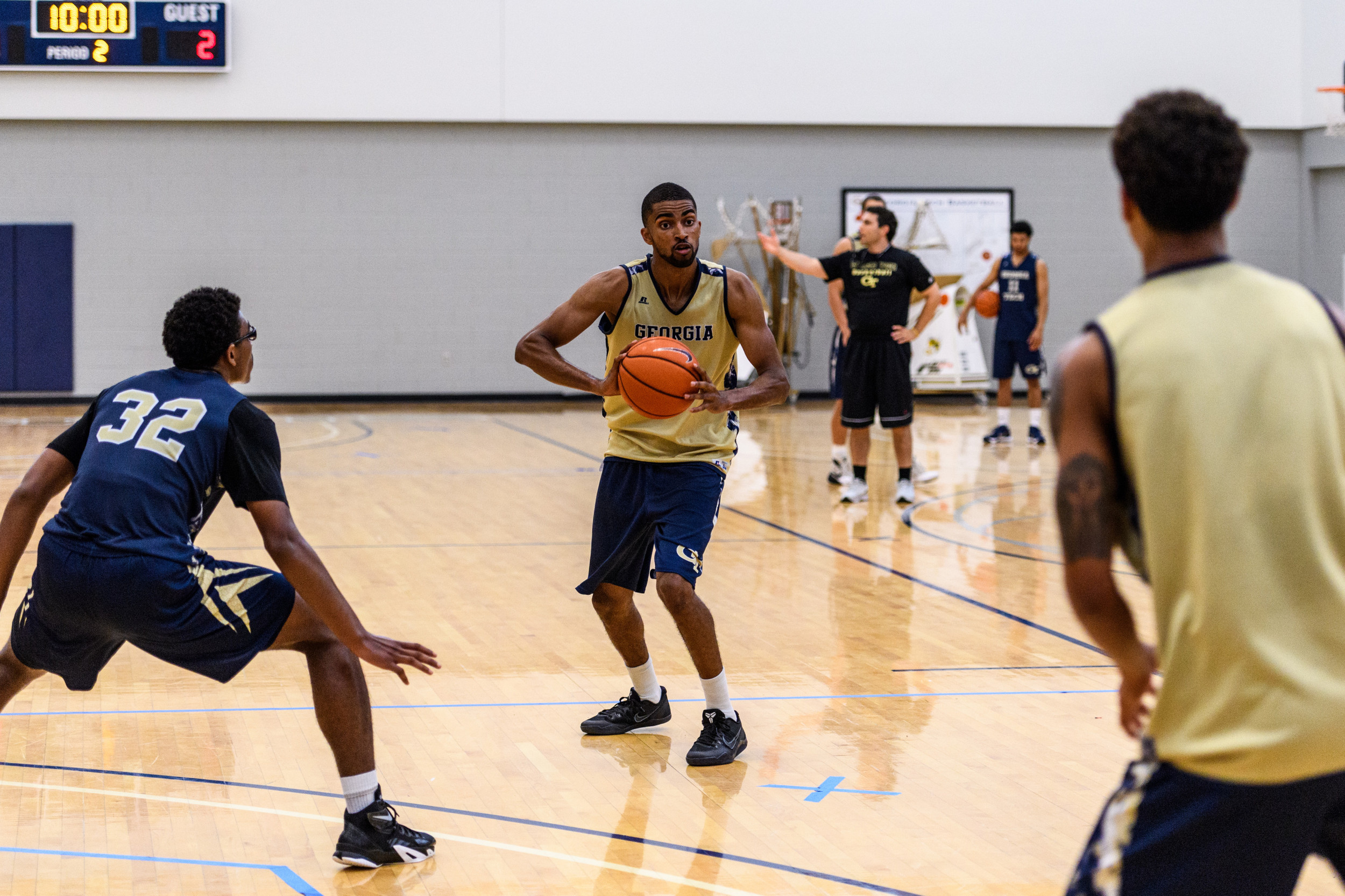 Jodan Price during Georgia Tech basketball practice, August 1, 2016