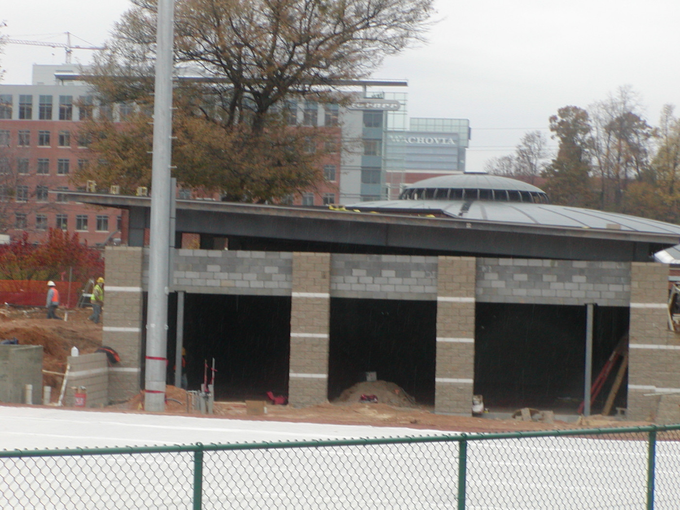 Nov. 24, 2008: Progress continues on covered practice area.